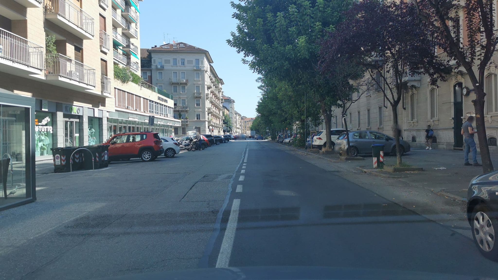 Street view near Orologio Living Apartments, Crocetta — © canfe (CC BY-SA · Mapillary)