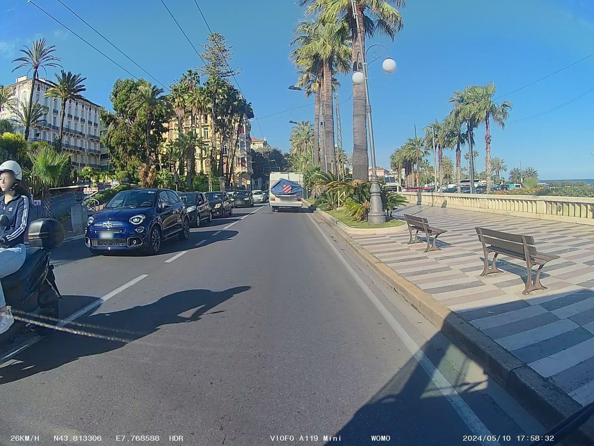 Street view near Albergo Reale SPA, Sanremo — © soulcover (CC BY-SA · Mapillary)