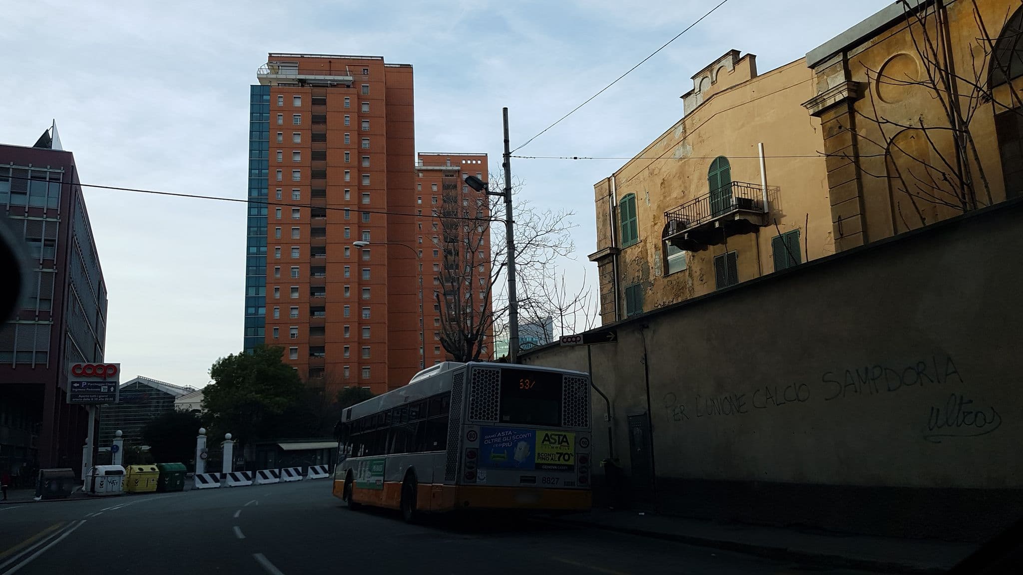 Street view near Hotel Fiumara, Genoa — © ale_zena_it (CC BY-SA · Mapillary)