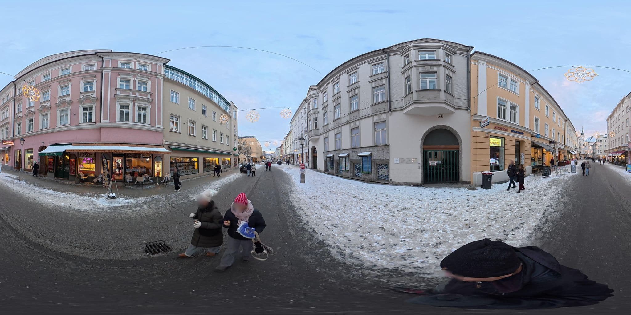 Street view near AllYouNeed Hotel, Salzburg — © osmplus_org (CC BY-SA · Mapillary)