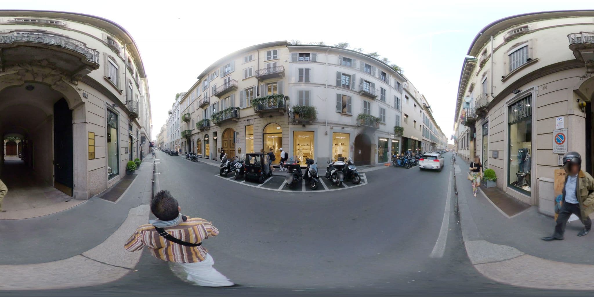 Street view near Montenapoleone - Sant Andrea Charme PentHouse, Milan — © mapconcierge (CC BY-SA · Mapillary)