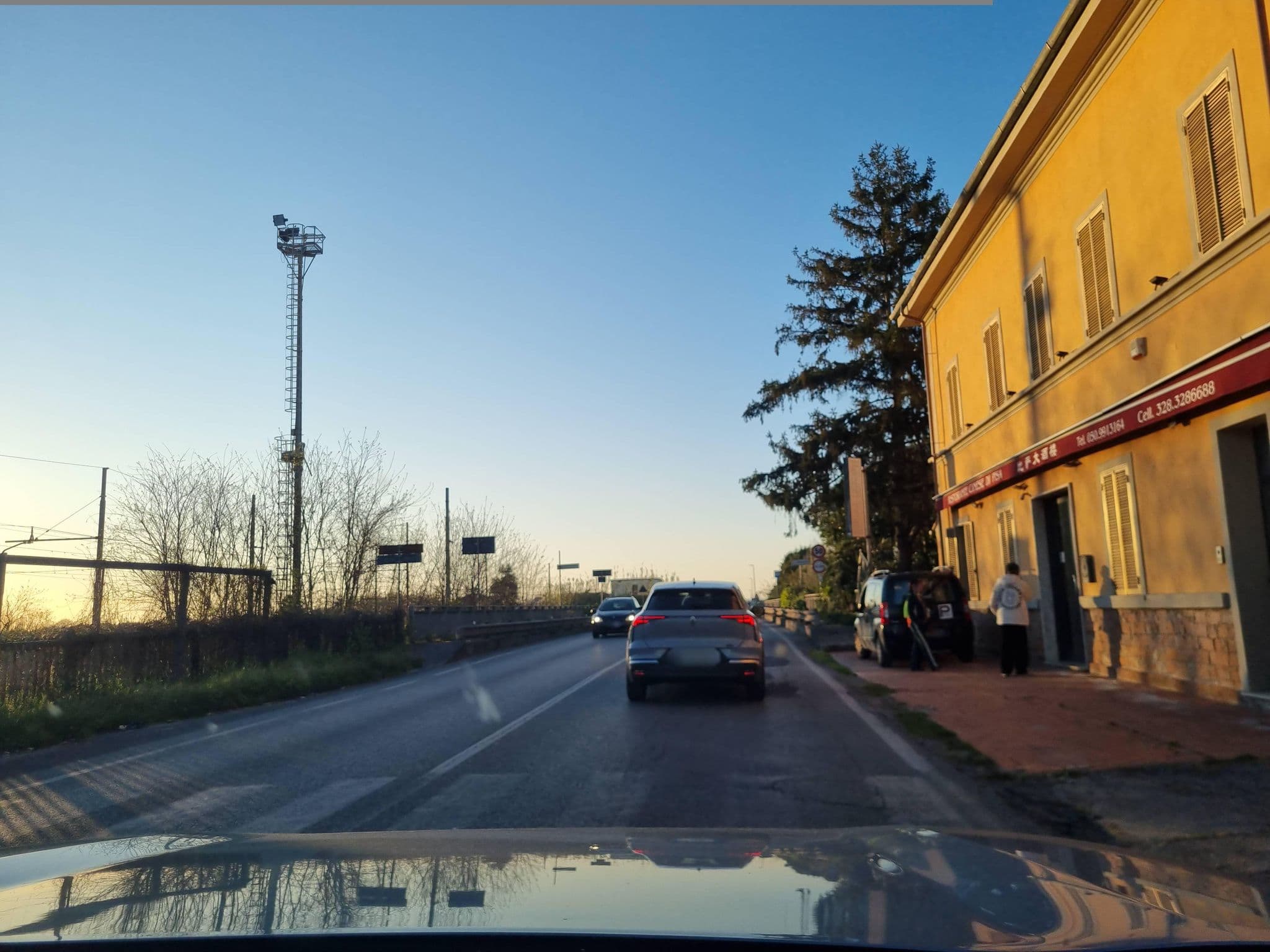 Street view near Park Hotel California Restaurant, Migliarino — © Yha1 (CC BY-SA · Mapillary)