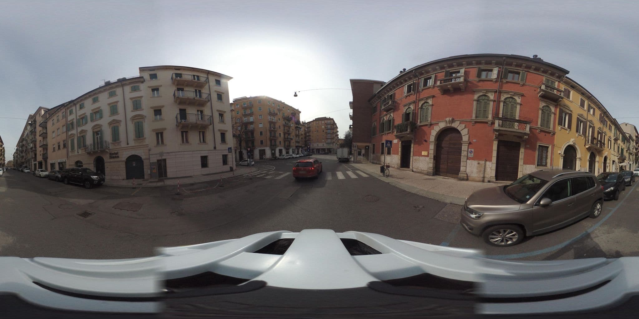 Street view near Hotel Valverde, Verona — © giubar (CC BY-SA · Mapillary)