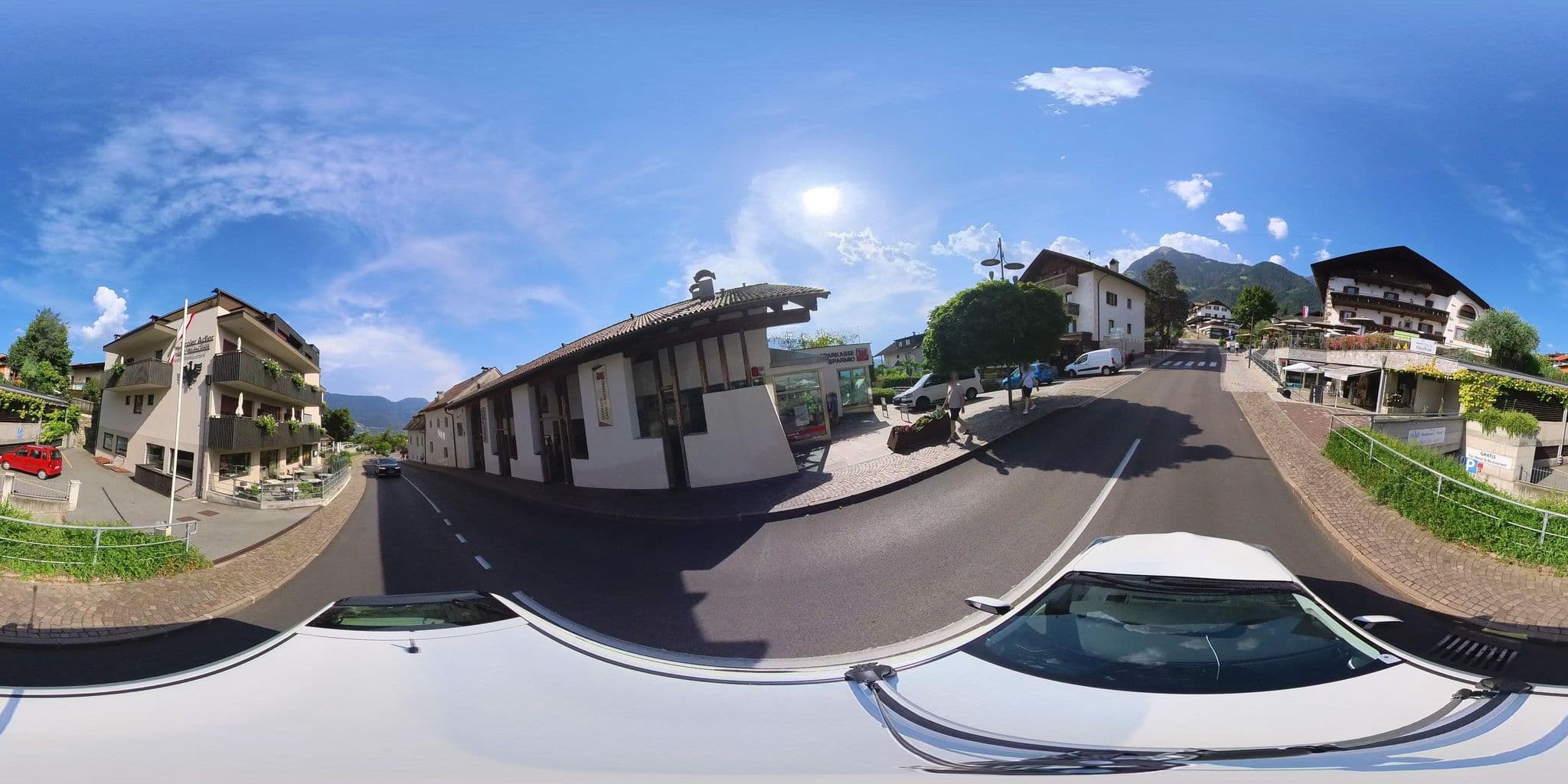 Street view near Hotel Marini, Tirolo — © osmplus_org (CC BY-SA · Mapillary)