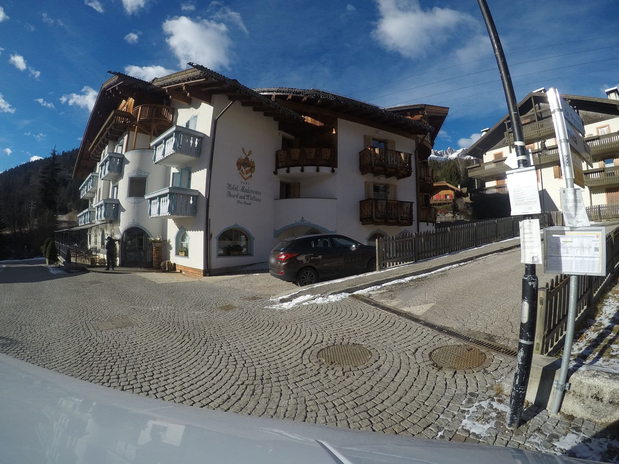 Street view near Hotel la madonnina SAS, Vigo di Fassa — © chrisbeddow (CC BY-SA · Mapillary)