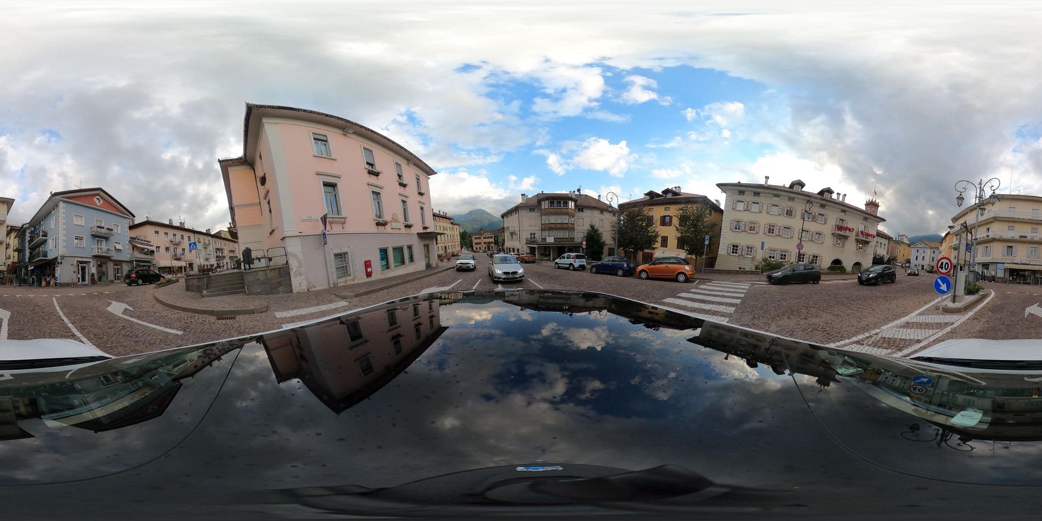 Street view near Hotel Grunwld Cavalese SRL, Cavalese — © peterleth (CC BY-SA · Mapillary)