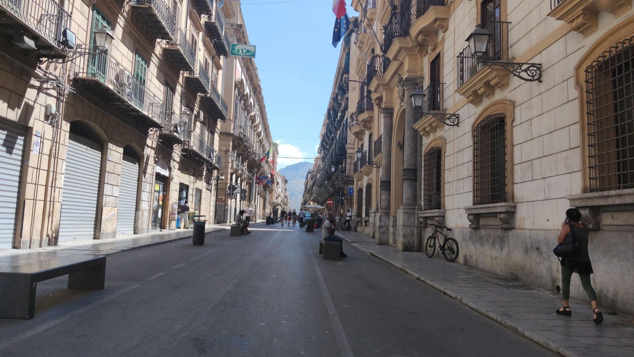 Street view near Palazzo Montevago, Palermo — © mrey (CC BY-SA · Mapillary)