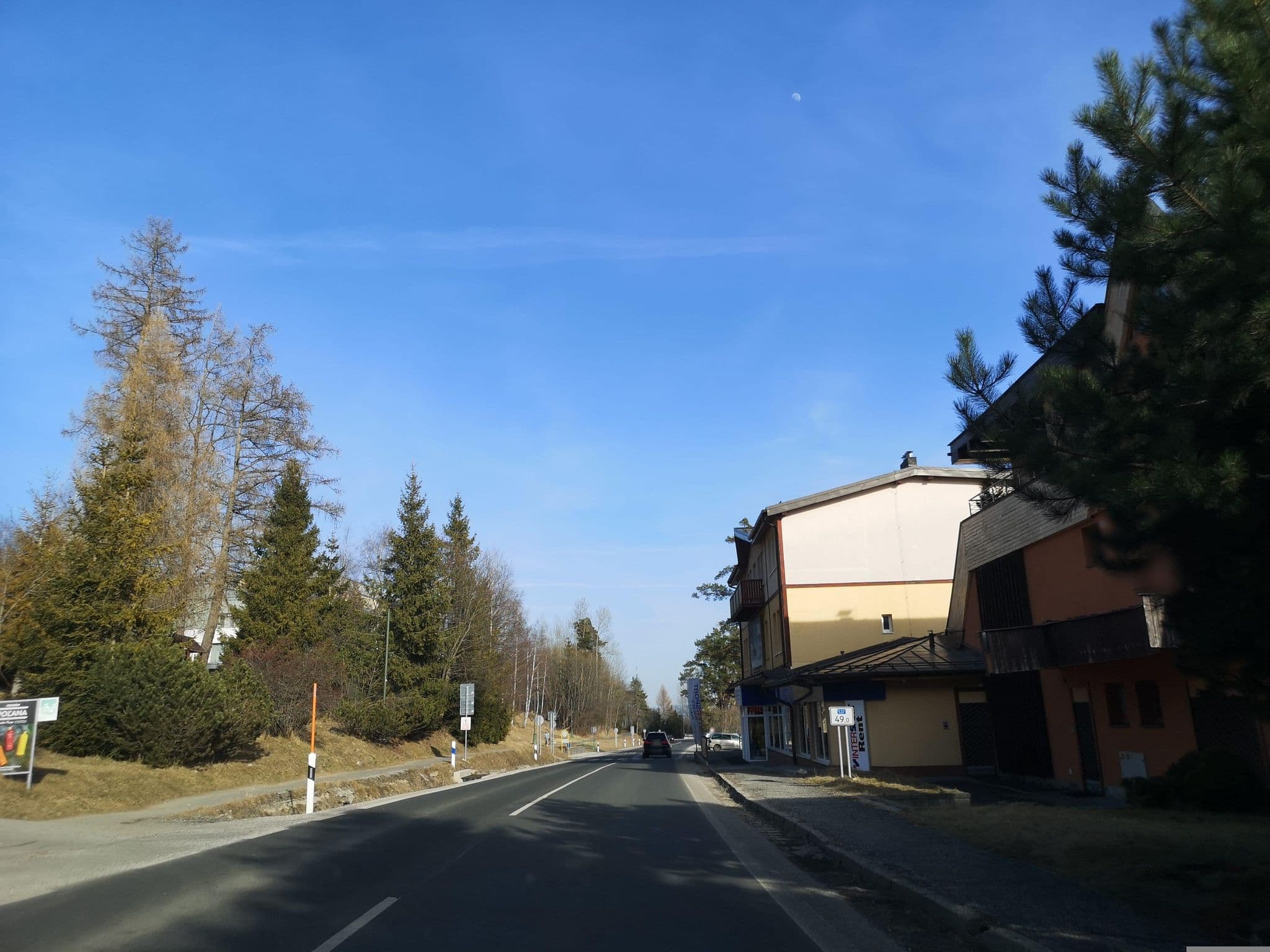 Street view near Villa Krejza, Vysoké Tatry