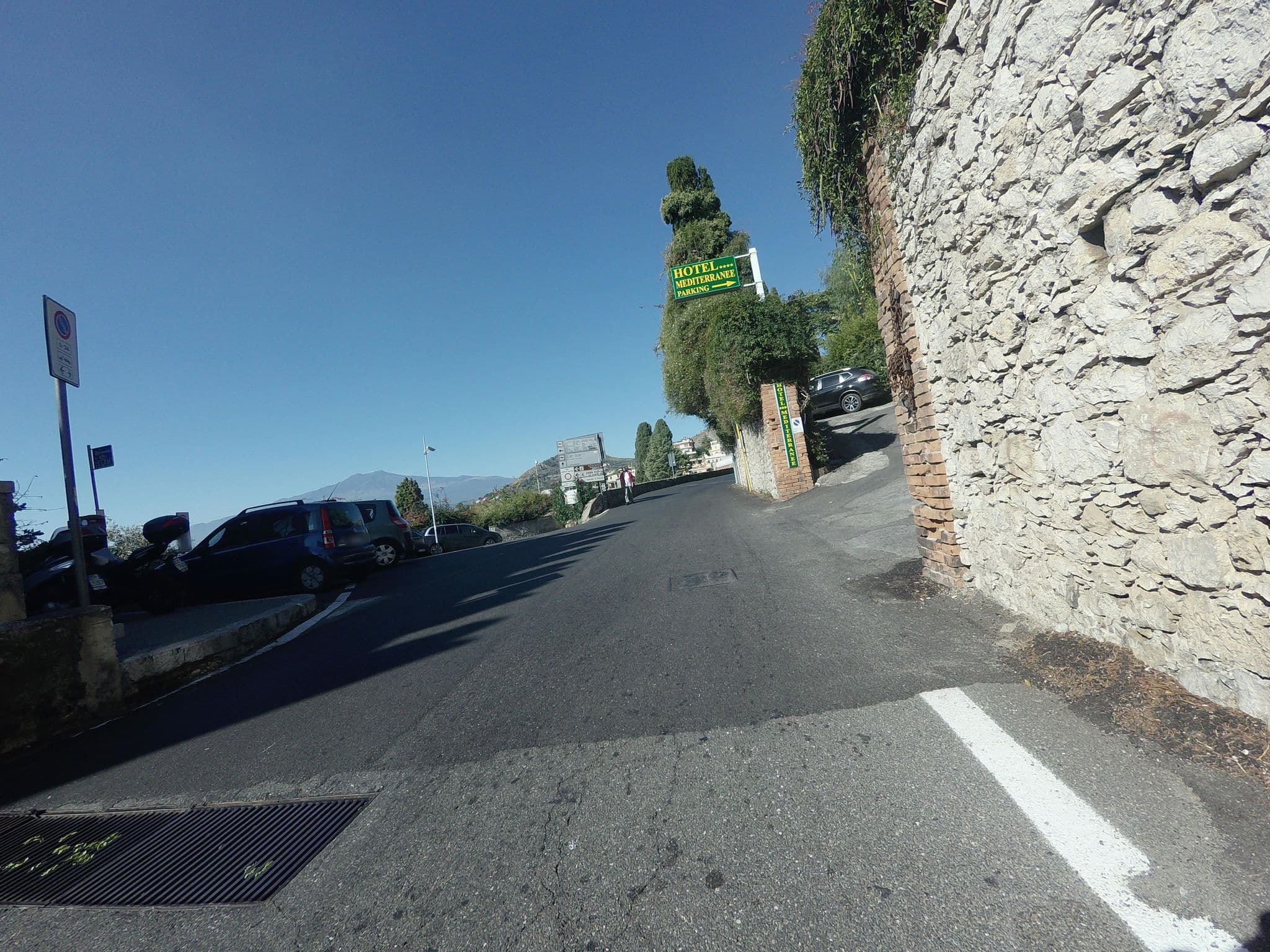 Street view near Mediterranee Hotel Taormina, Taormina — © posiki (CC BY-SA · Mapillary)