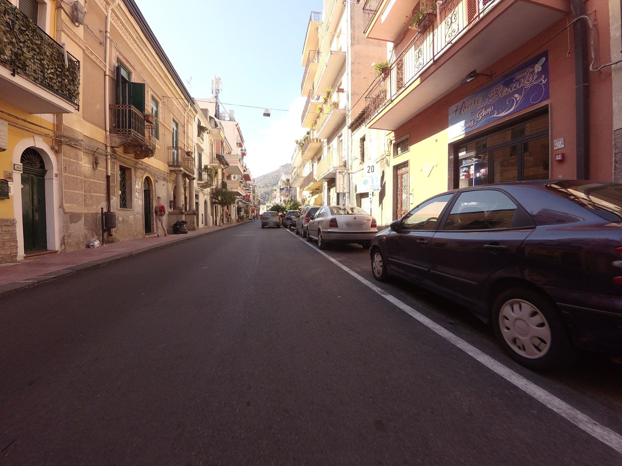 Street view near Hotel Peppe Letojanni, Letojanni — © posiki (CC BY-SA · Mapillary)