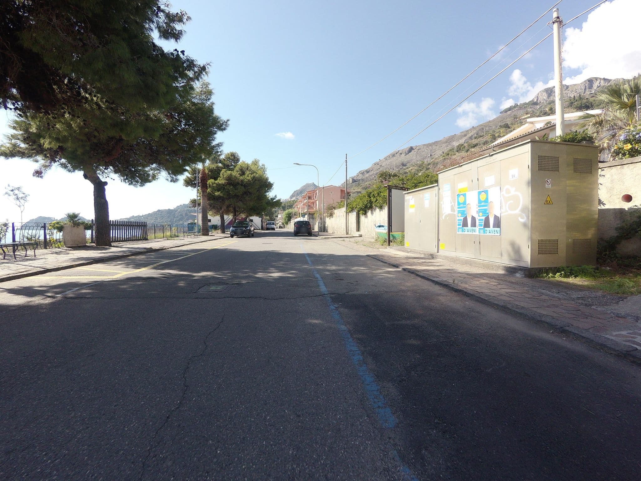 Street view near Seafront Apartments Garden House, Letojanni — © posiki (CC BY-SA · Mapillary)