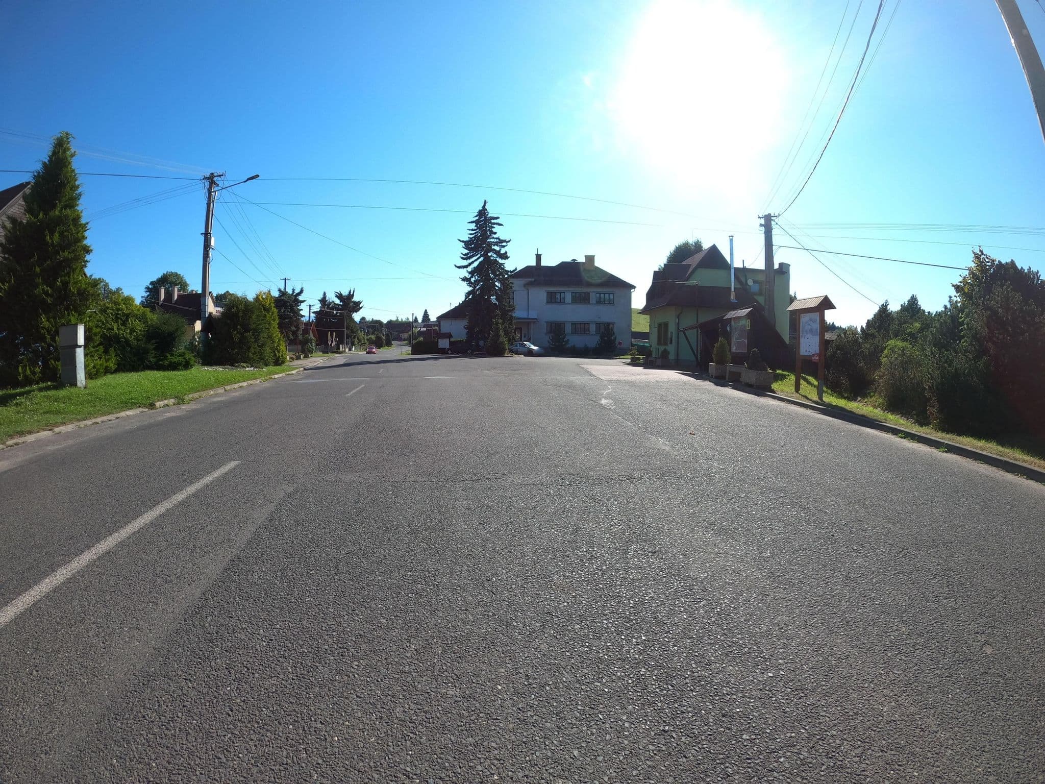 Street view near Aquatherm Cottages, Liptovský Mikuláš