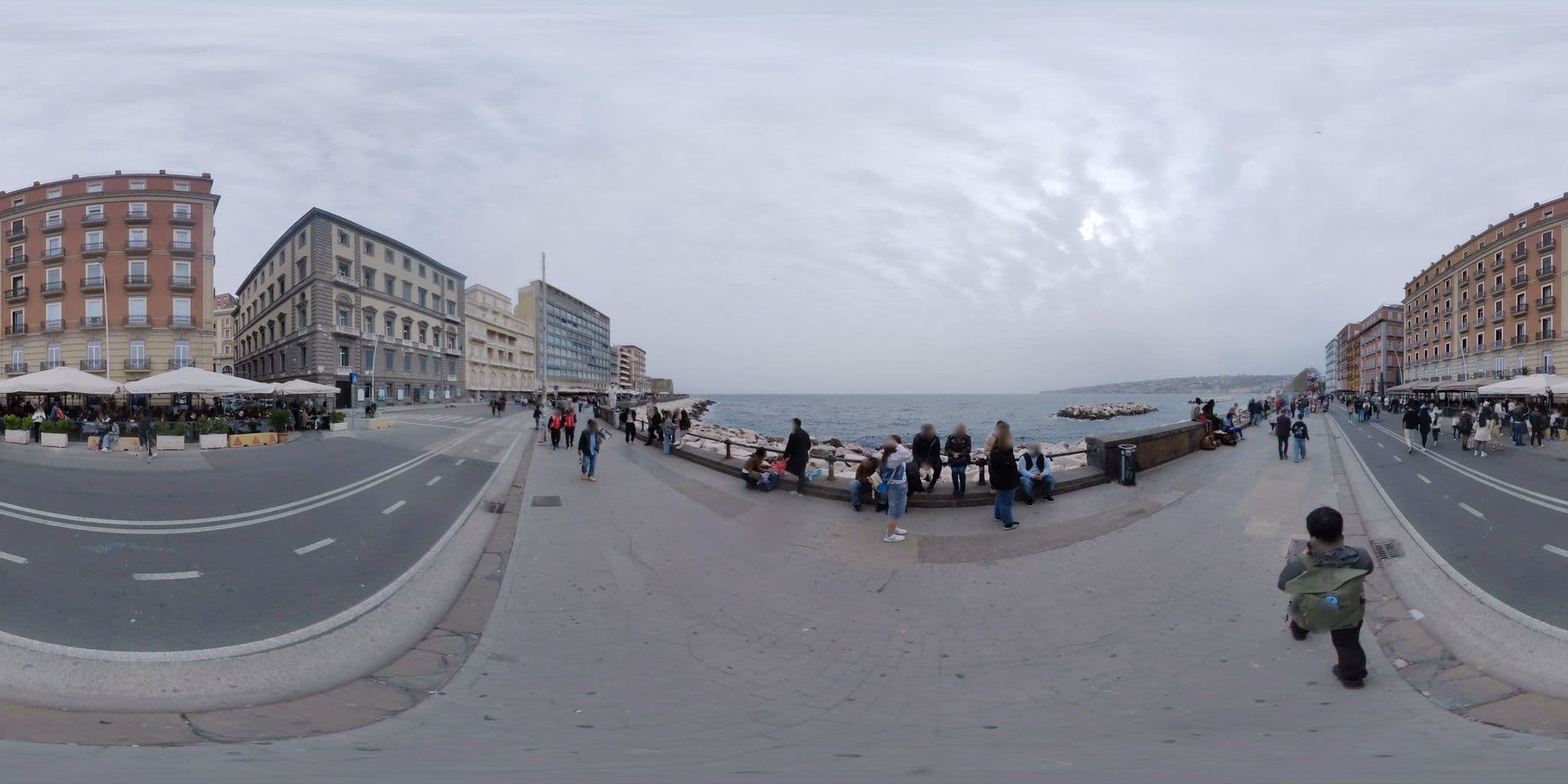 Street view near Partenope Relais Boutique Hotel Naples, San Ferdinando — © mapconcierge (CC BY-SA · Mapillary)