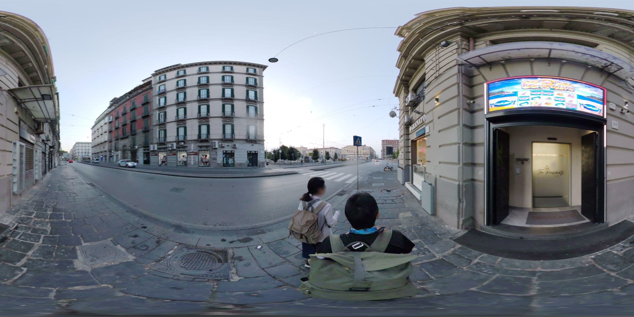 Street view near Albergo Nuovo Rebecchino, Naples — © mapconcierge (CC BY-SA · Mapillary)