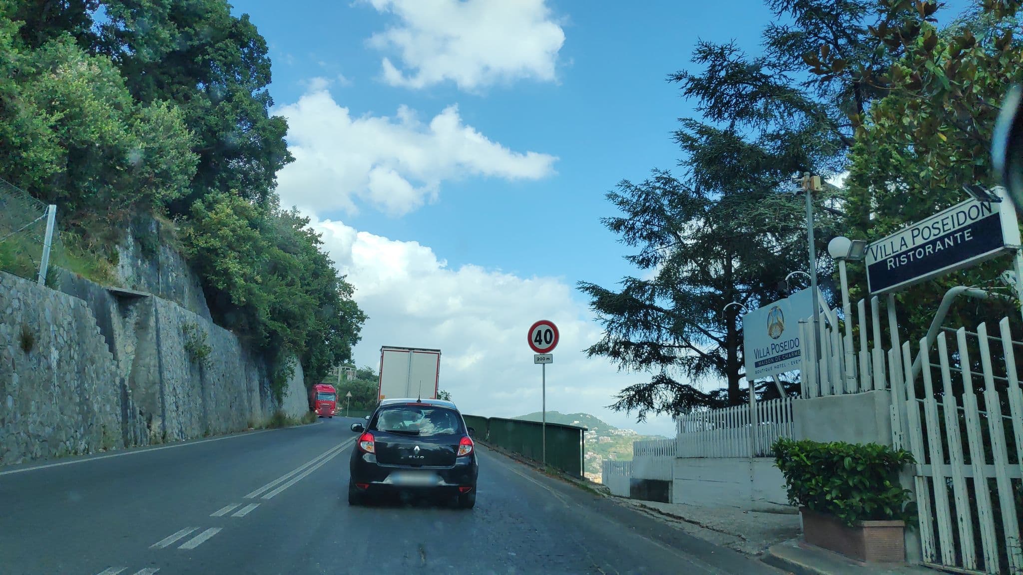 Street view near Villa Poseidon - Maison de Charme - Member of BONSAhI (www.bonsahi.com), Vietri sul Mare — © marcuscalabresus (CC BY-SA · Mapillary)