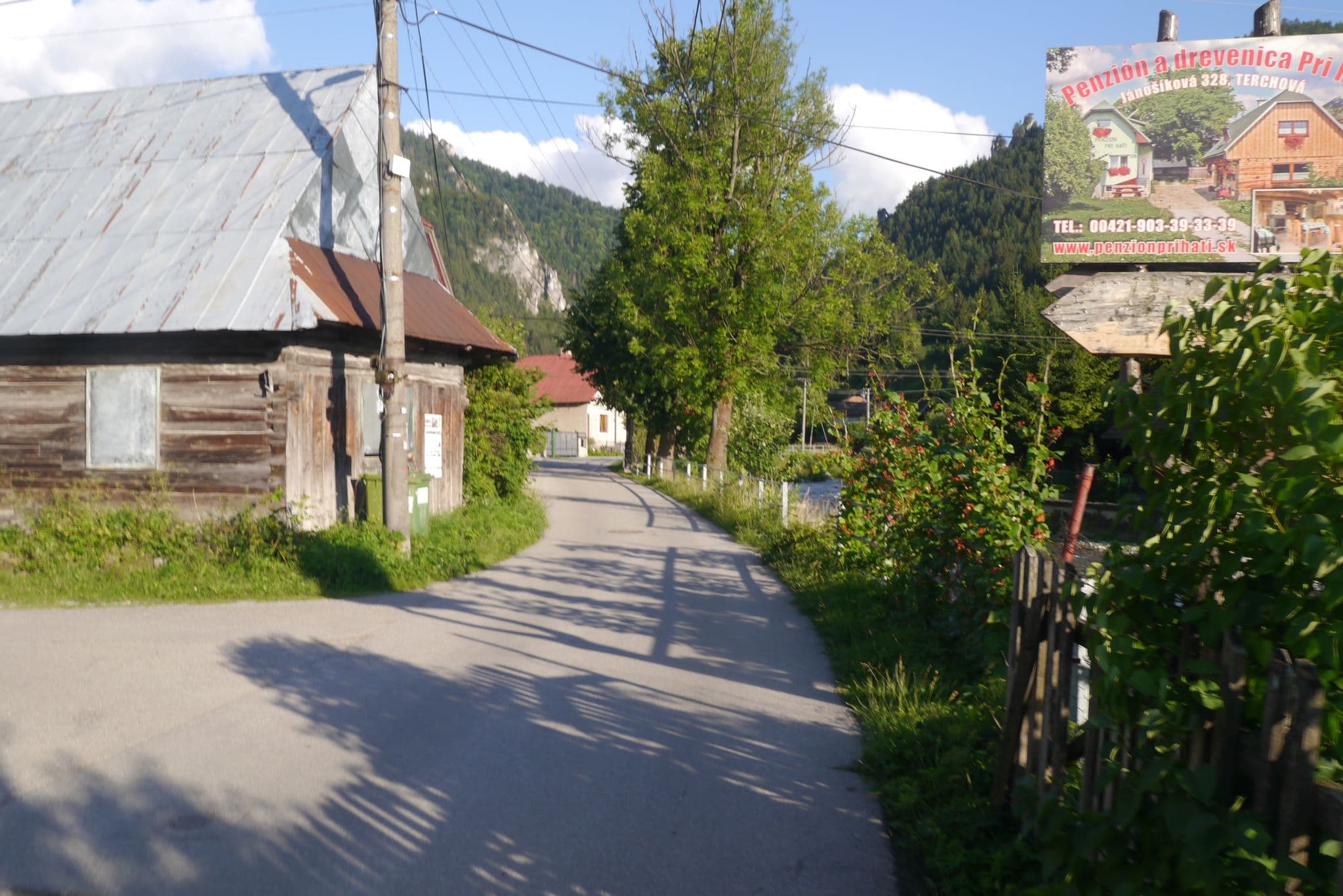 Street view near Chalupa Katka, Terchová