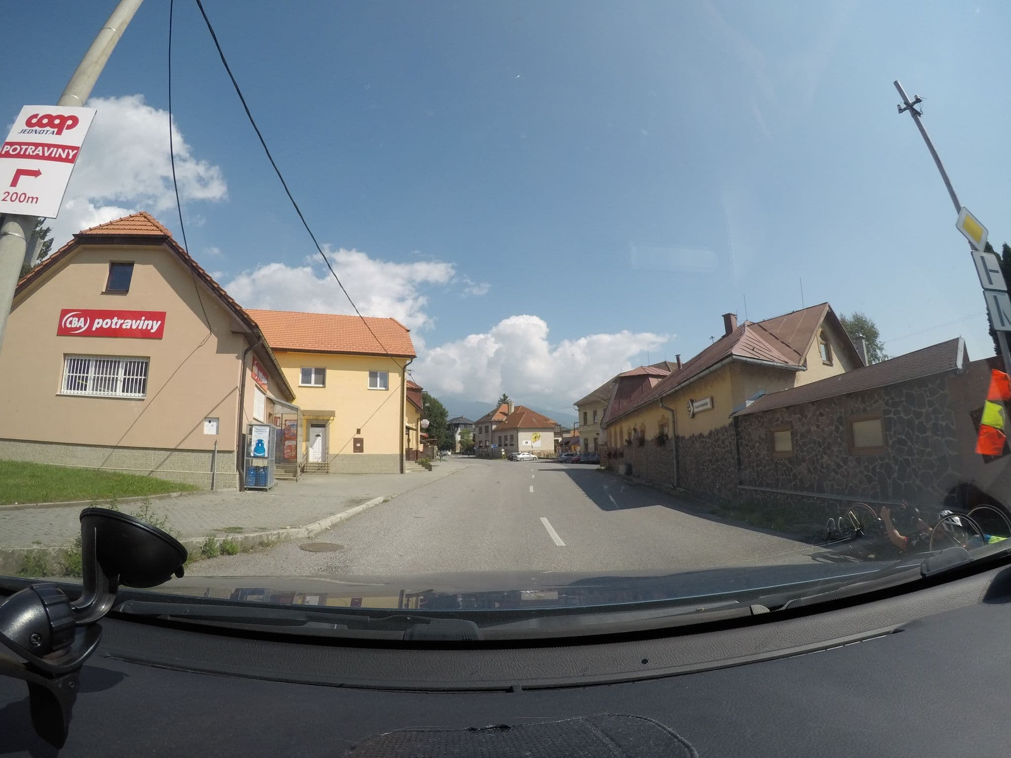 Street view near Penzion Manderlak, Liptovský Mikuláš