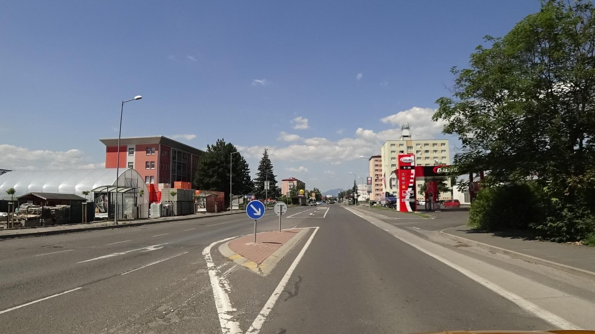 Street view near Hotel Klar, Liptovský Mikuláš