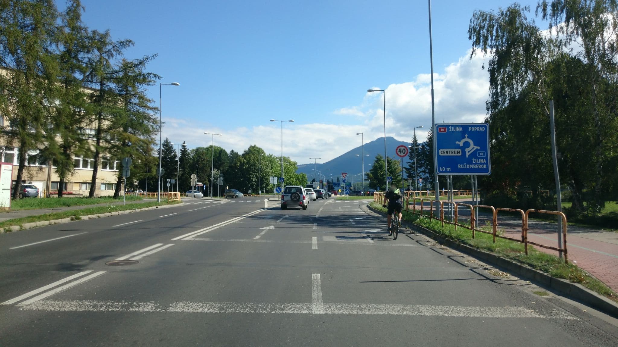 Street view near Hotel Jánošík, Liptovský Mikuláš