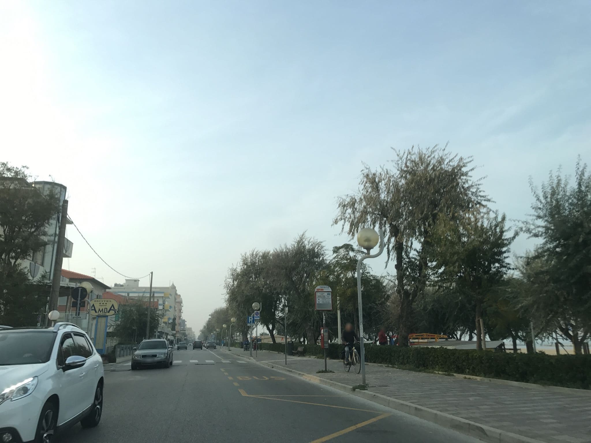 Street view near Hotel Viserba, Rimini — © asturksever (CC BY-SA · Mapillary)