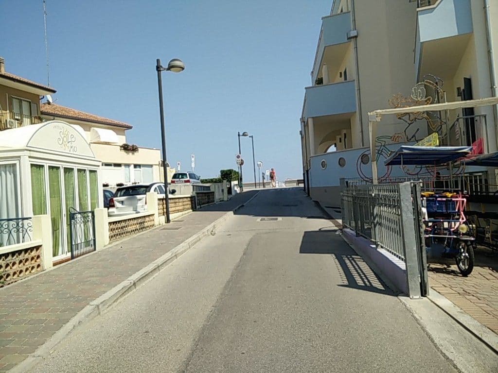 Street view near Hotel Sole Mio  Dapaolo E Valeria, Caorle — © bellazambo (CC BY-SA · Mapillary)