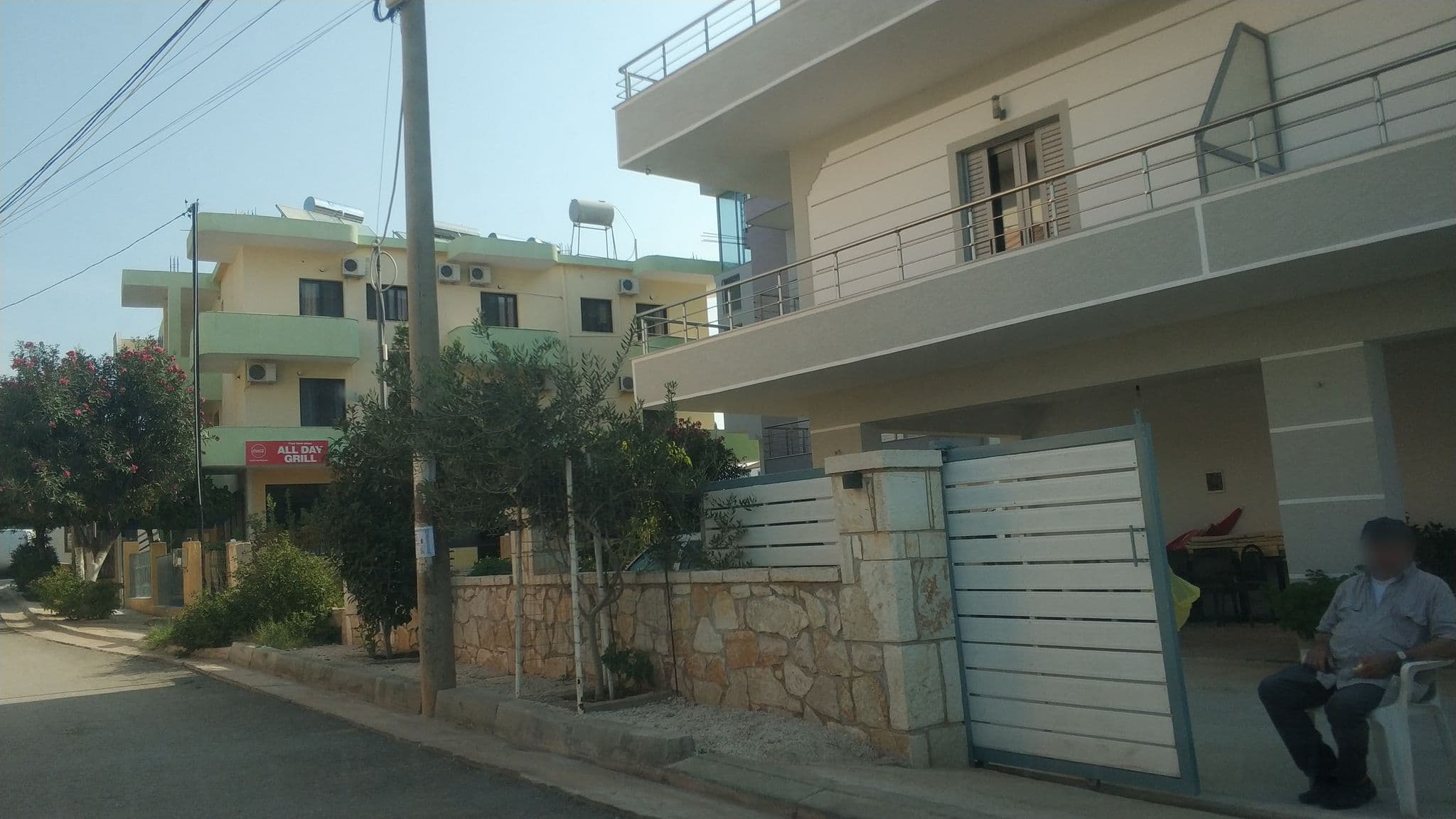Street view near Tani's Guesthouse, Ksamil — © freddouhelk (CC BY-SA · Mapillary)