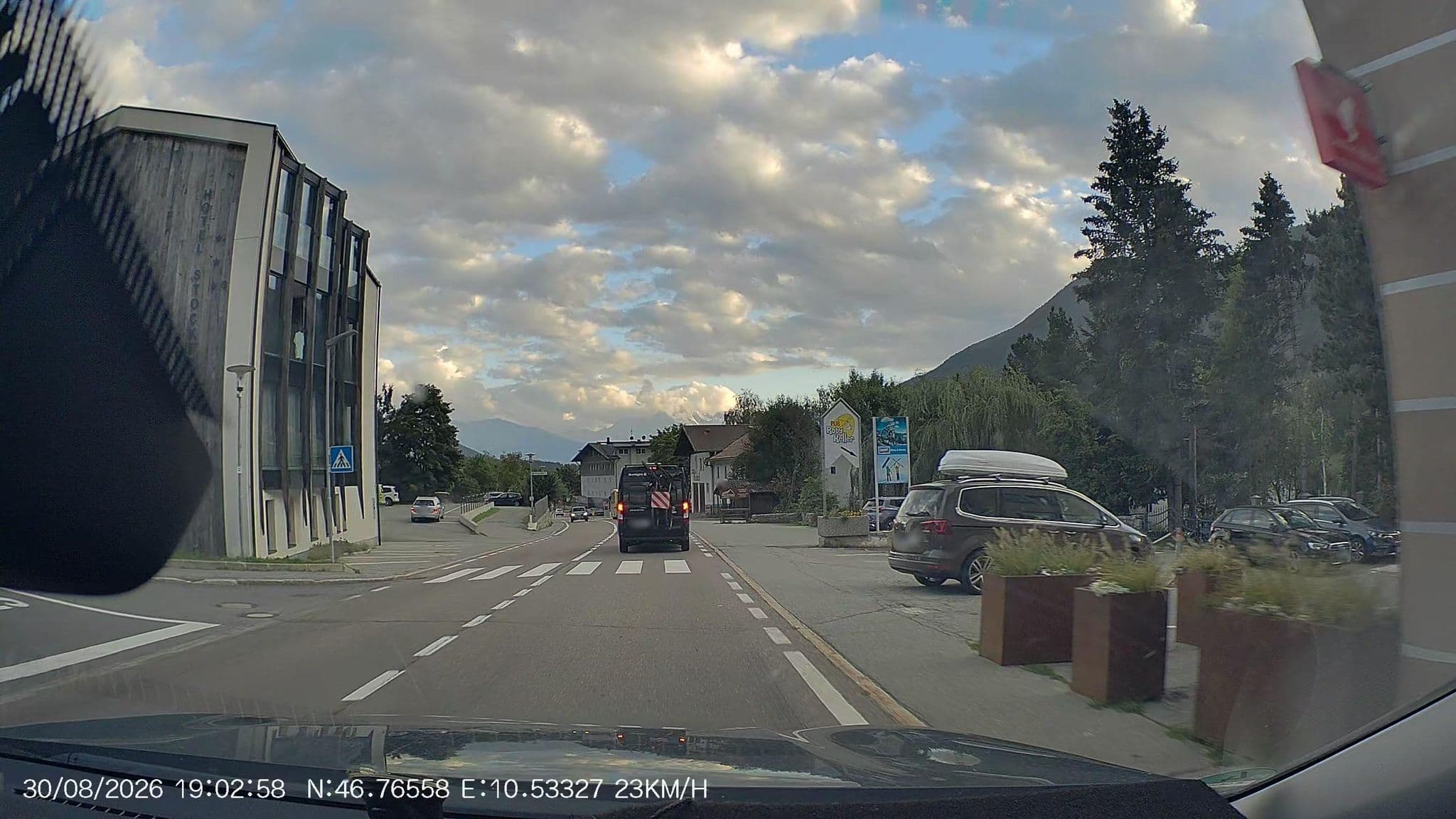 Street view near Hotel Stocker, Malles Venosta — © AR88 (CC BY-SA · Mapillary)