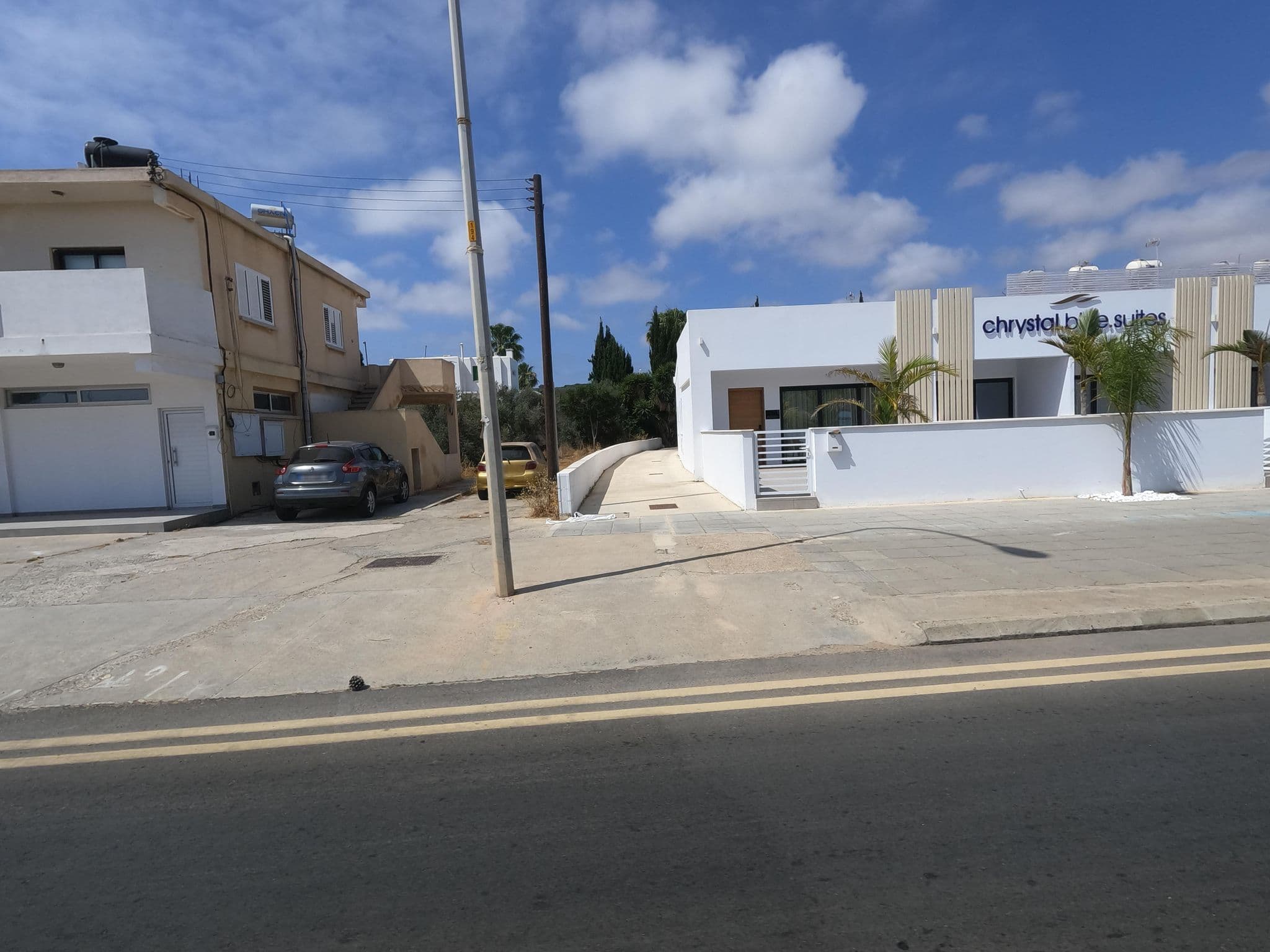 Street view near Chrystal Blue Suites, Protaras