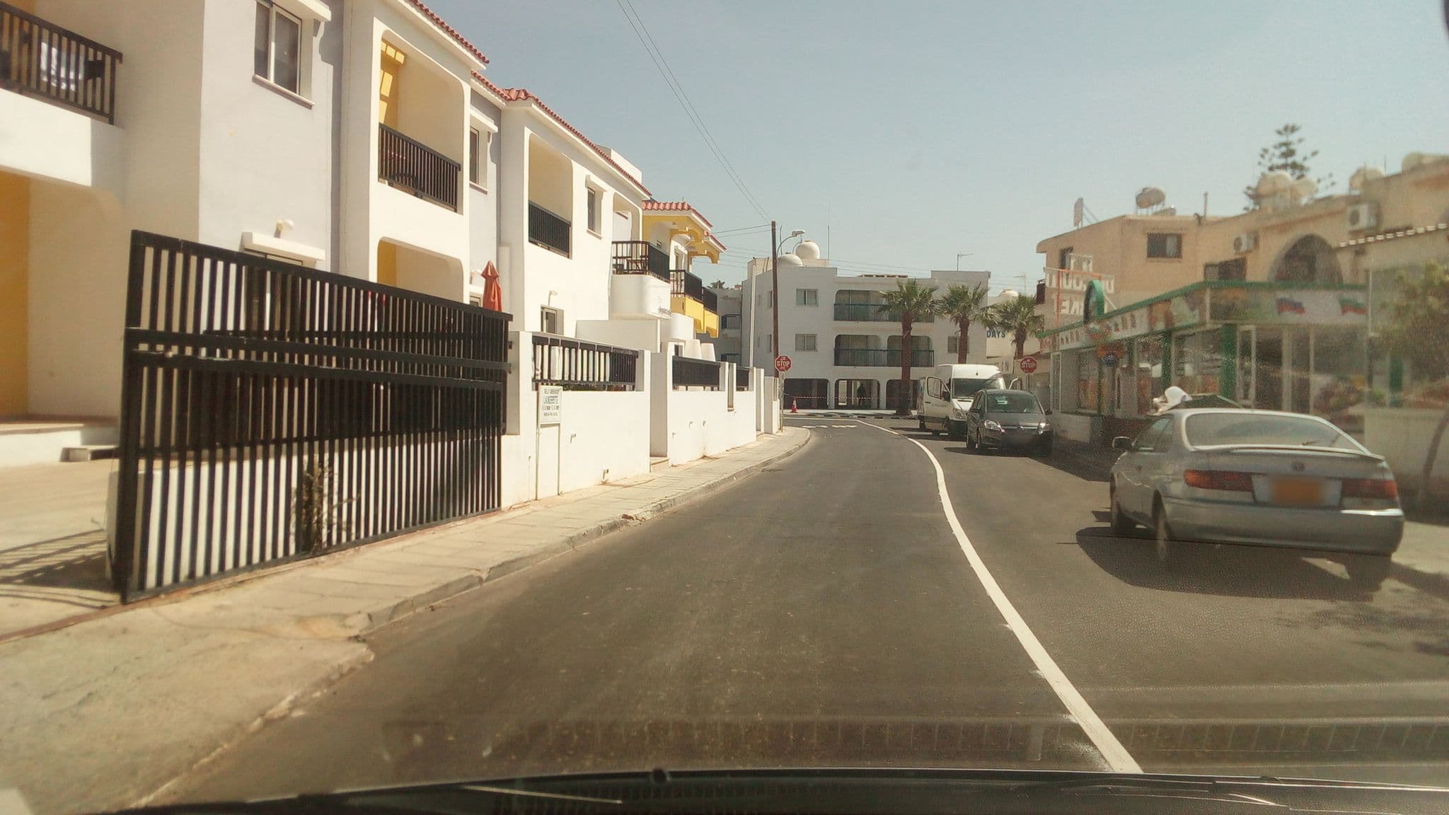 Street view near Cleopatra Apartments, Ayia Napa — © stpkyriakou (CC BY-SA · Mapillary)