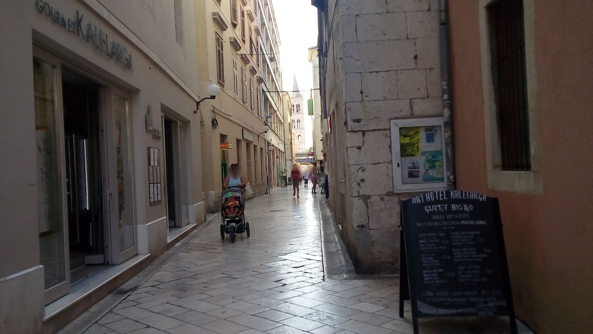Street view near Art hotel Kalelarga, Zadar