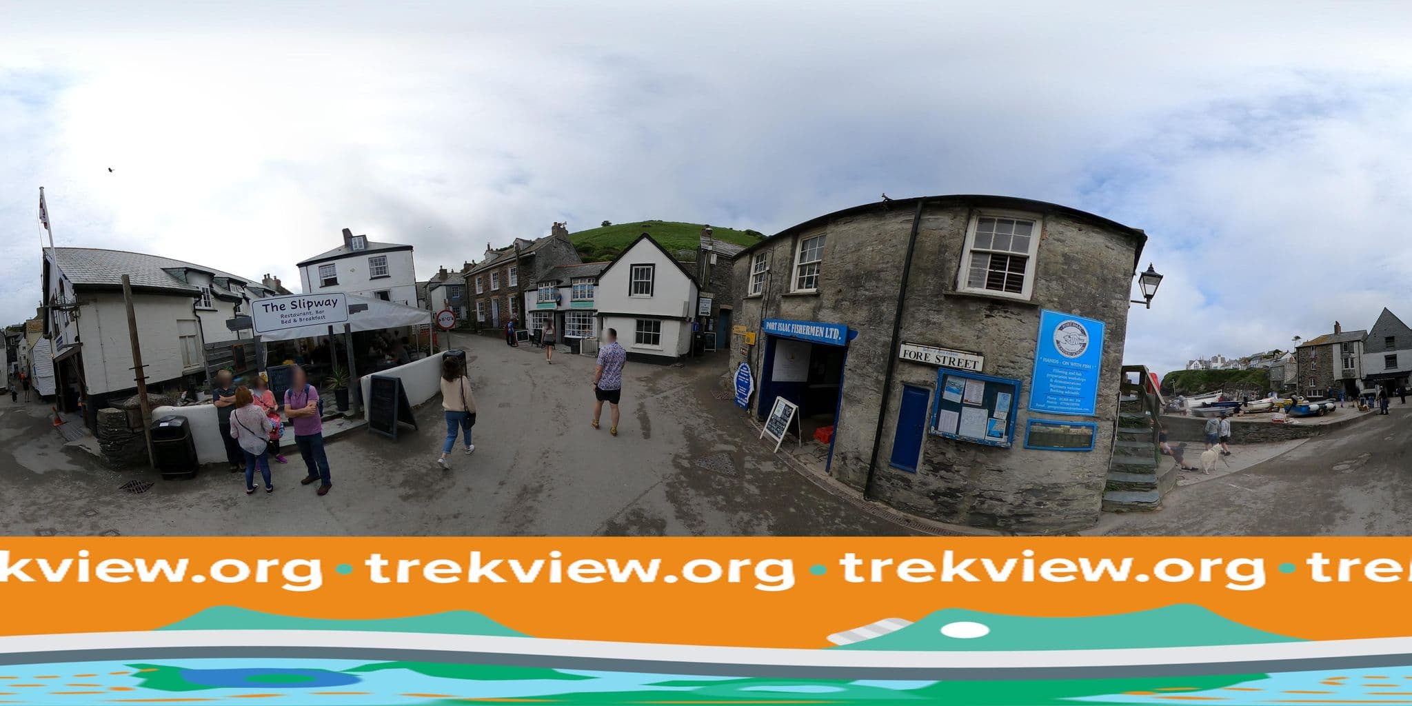 Street view near The Slipway Hotel, Polzeath — © trekviewed (CC BY-SA · Mapillary)