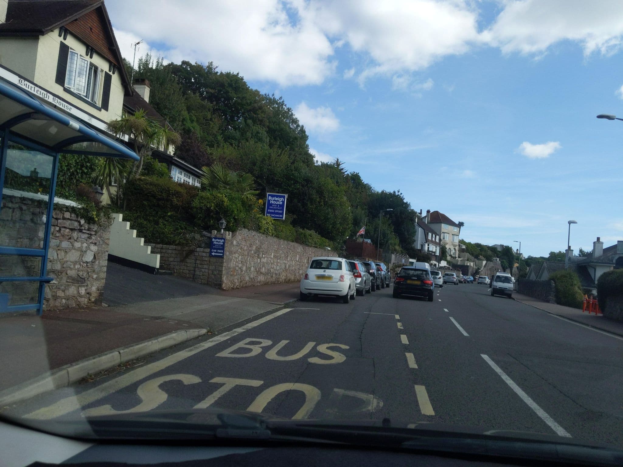 Street view near Burleigh House, Torquay, Cockington — © WaggyDog (CC BY-SA · Mapillary)