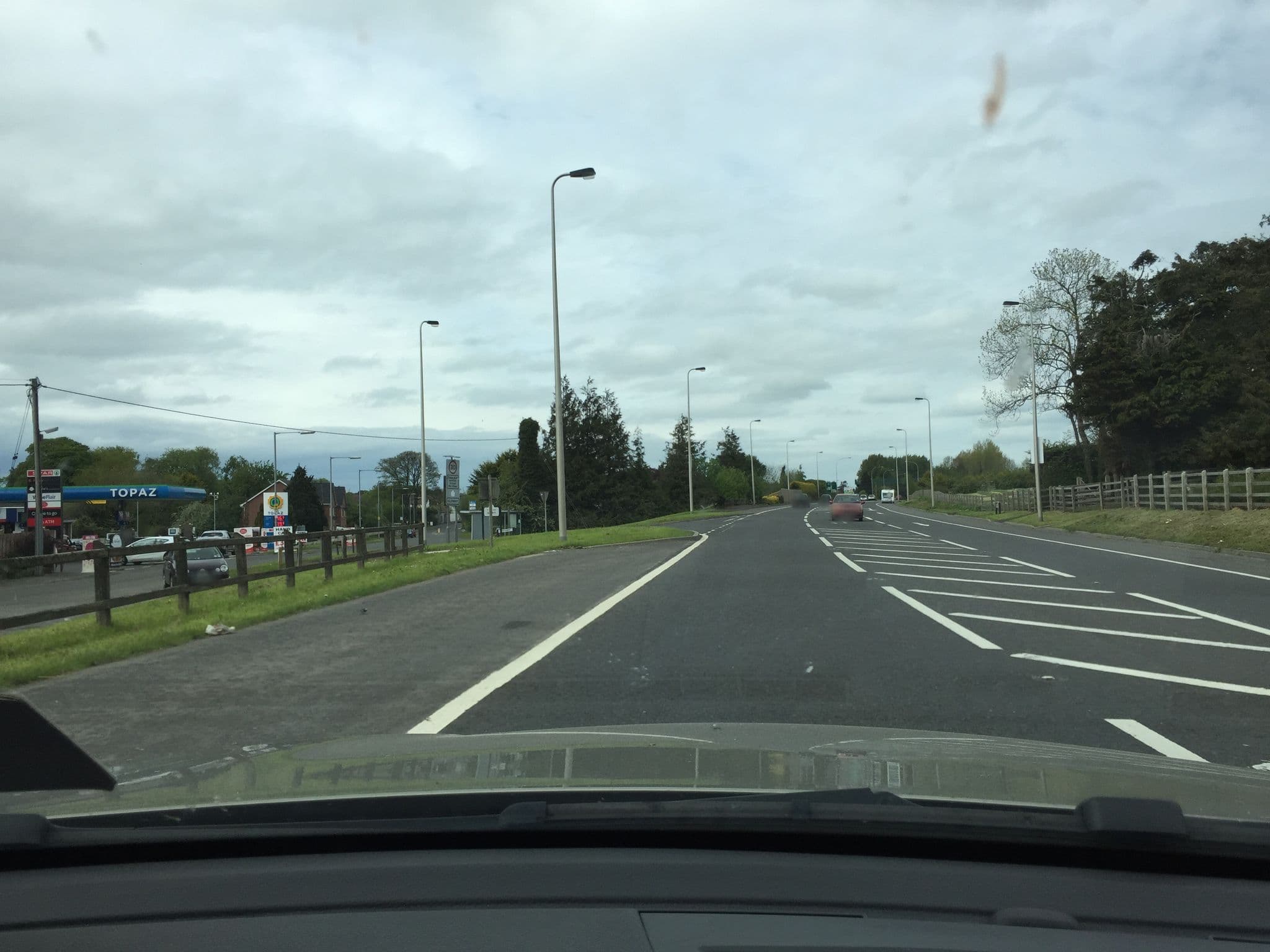 Street view near Caldhame Guest Lodge, Glenavy — © mackerski (CC BY-SA · Mapillary)