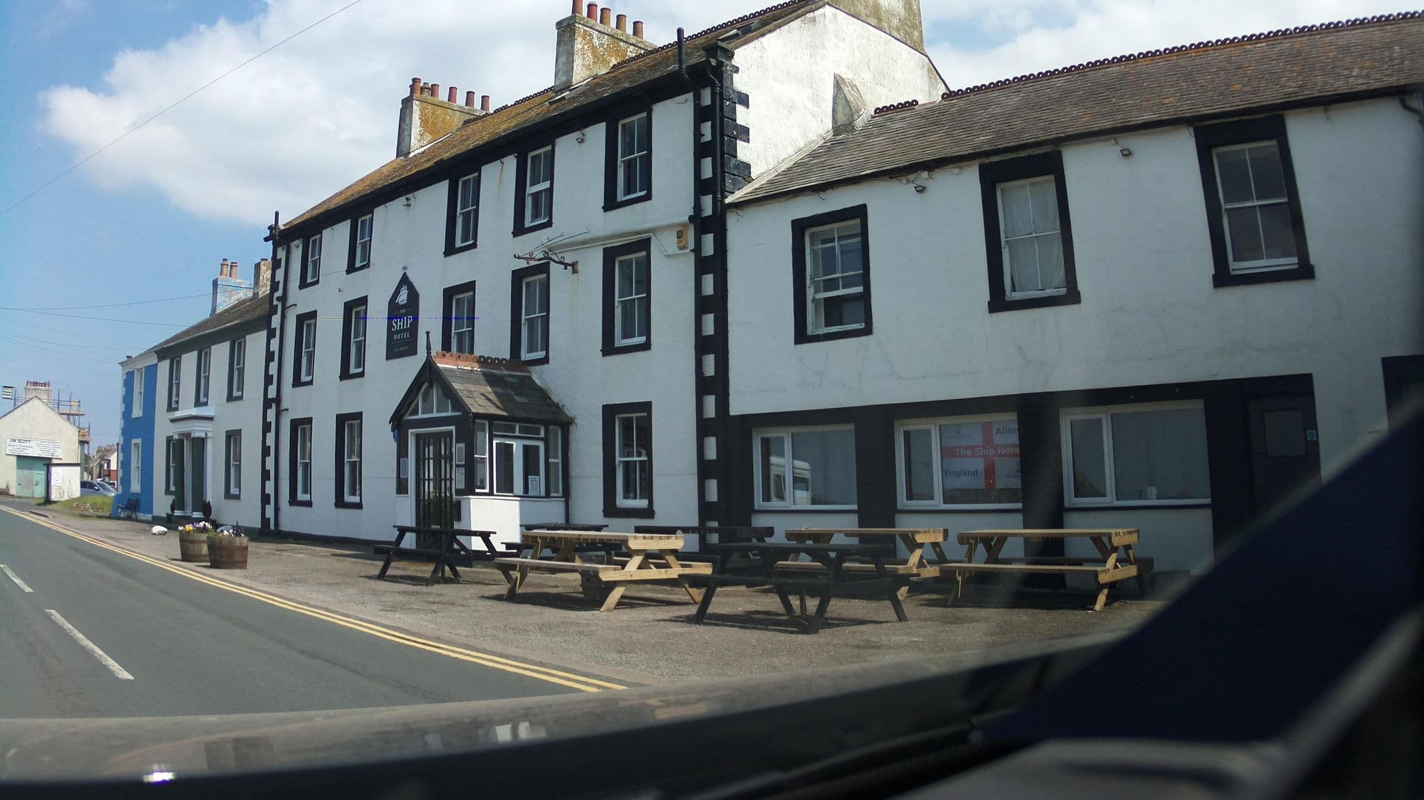 Street view near Ship Hotel, Allonby, Aspatria — © southglos (CC BY-SA · Mapillary)