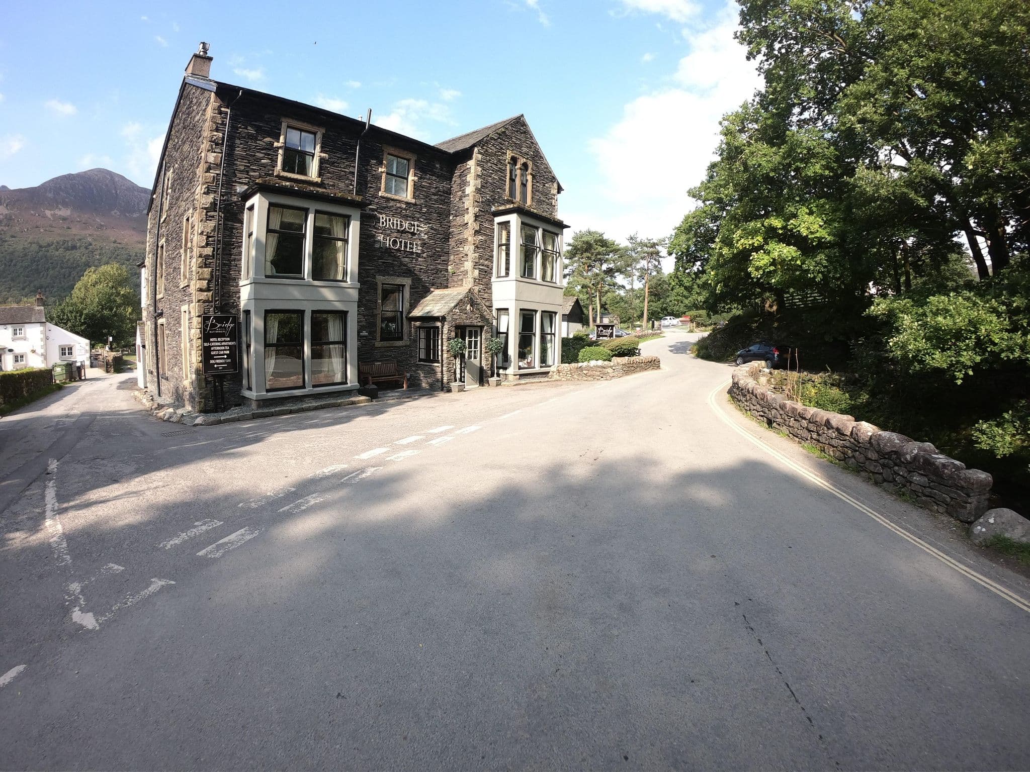 Street view near The Bridge Hotel Self Catering Apartments, Keswick — © joostjakob (CC BY-SA · Mapillary)