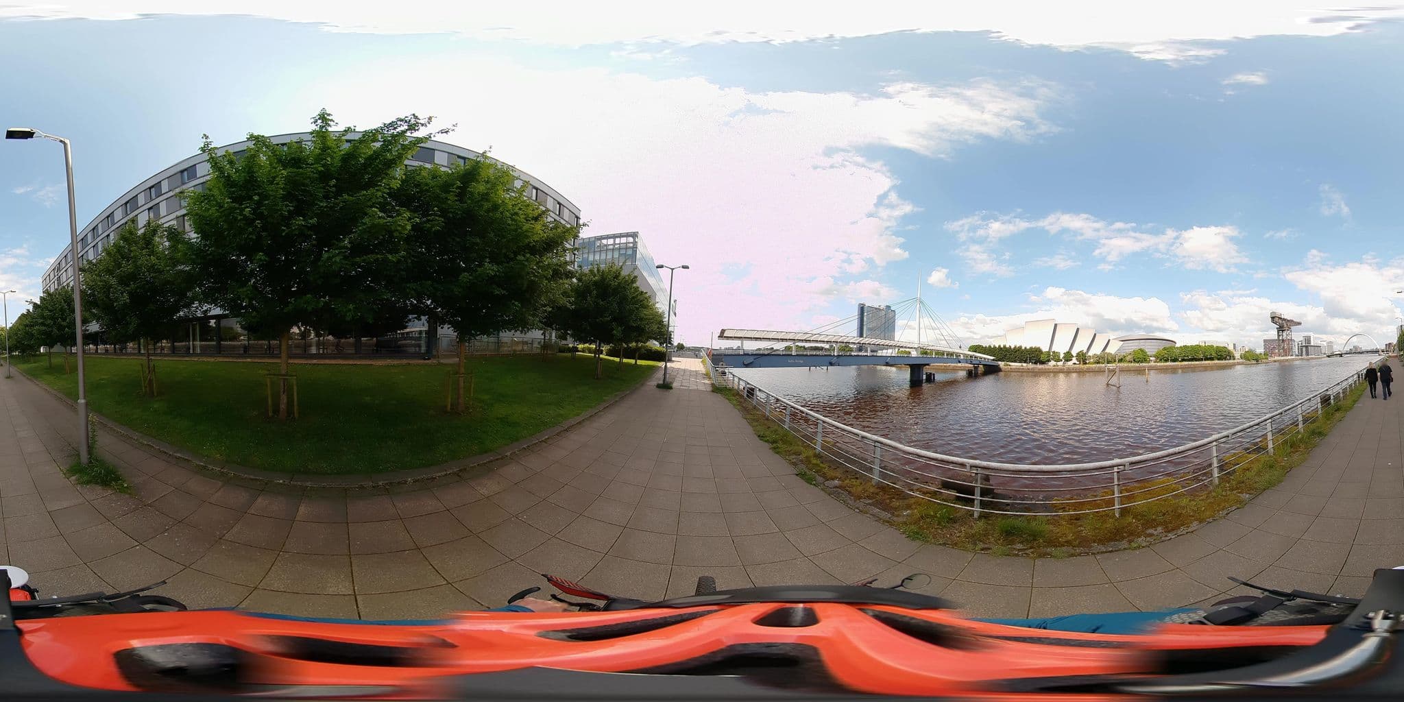 Street view near Premier Inn Glasgow Pacific Quay (SECC), Glasgow — © Walk-Wheel-Cycle-Trust (CC BY-SA · Mapillary)