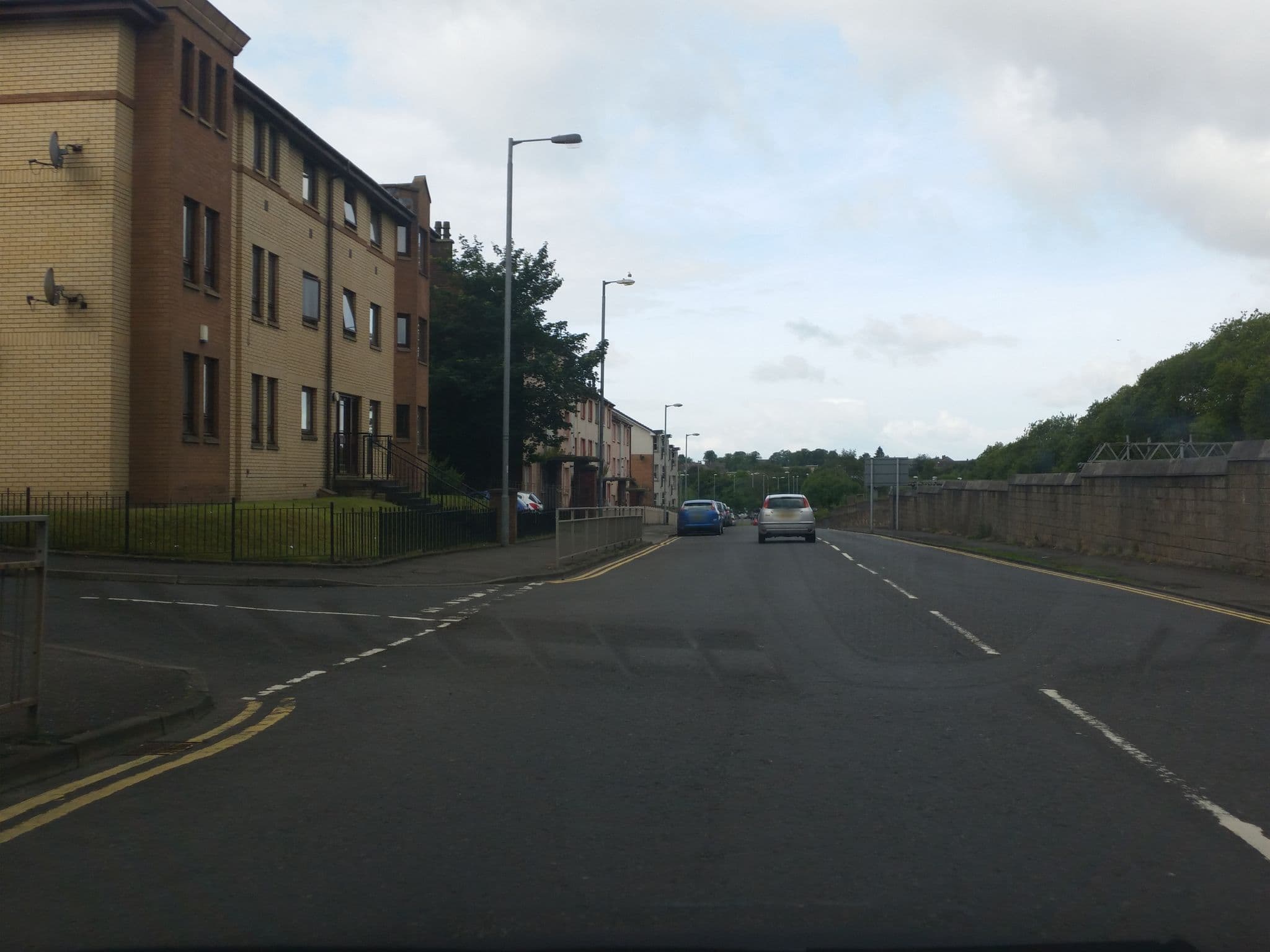 Street view near Sunnyside Apartments, Coatbridge — © marscot (CC BY-SA · Mapillary)