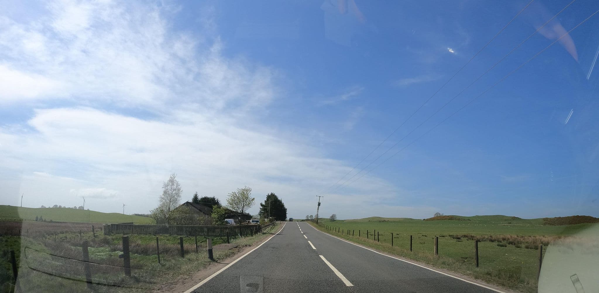 Street view near Dunsyre Mains Farm Hotel New Lanark, Carnwath — © hobgoblin (CC BY-SA · Mapillary)