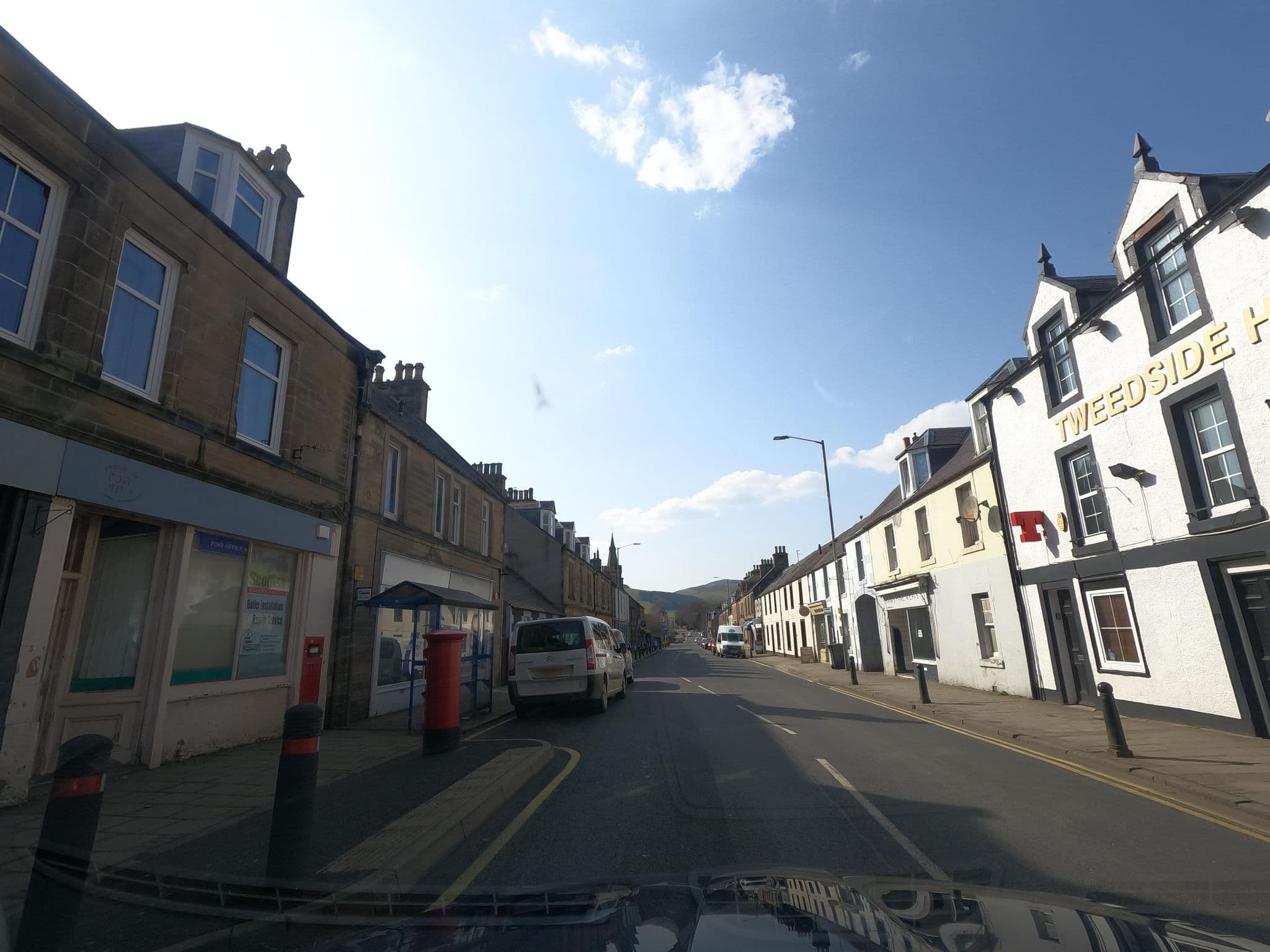 Street view near Tweed Valley Bike House, Innerleithen — © floatingboater (CC BY-SA · Mapillary)