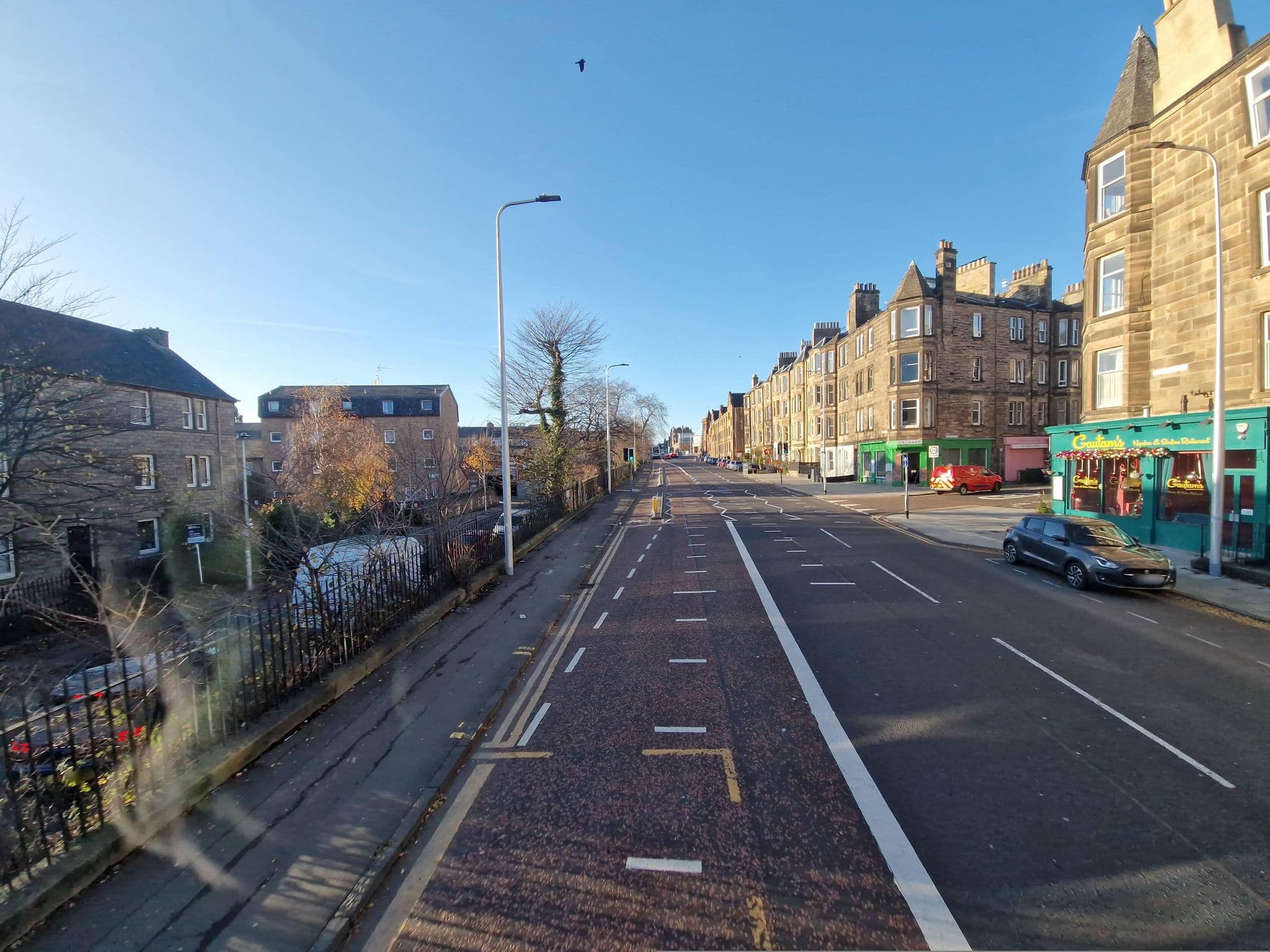Street view near Edinburghs Grouse House, Edinburgh — © houtari (CC BY-SA · Mapillary)