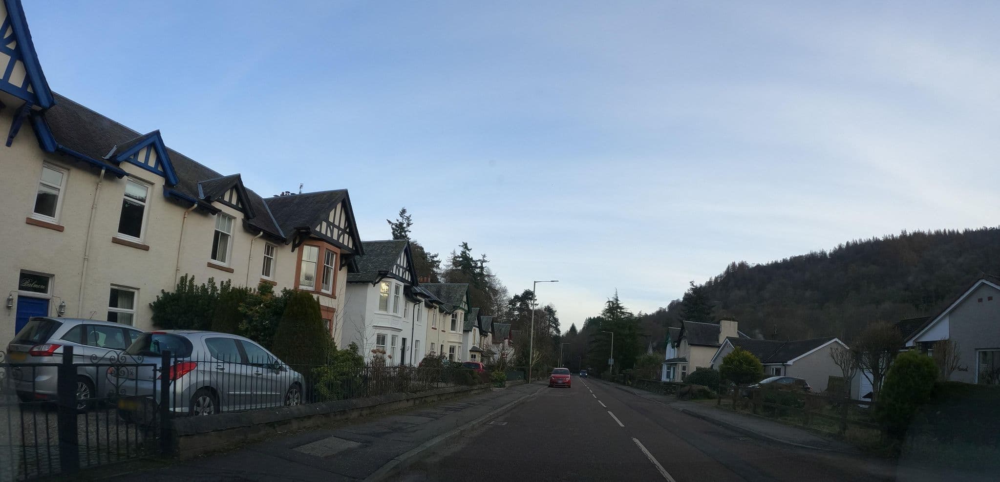 Street view near Birnam Wood, Dunkeld — © hobgoblin (CC BY-SA · Mapillary)