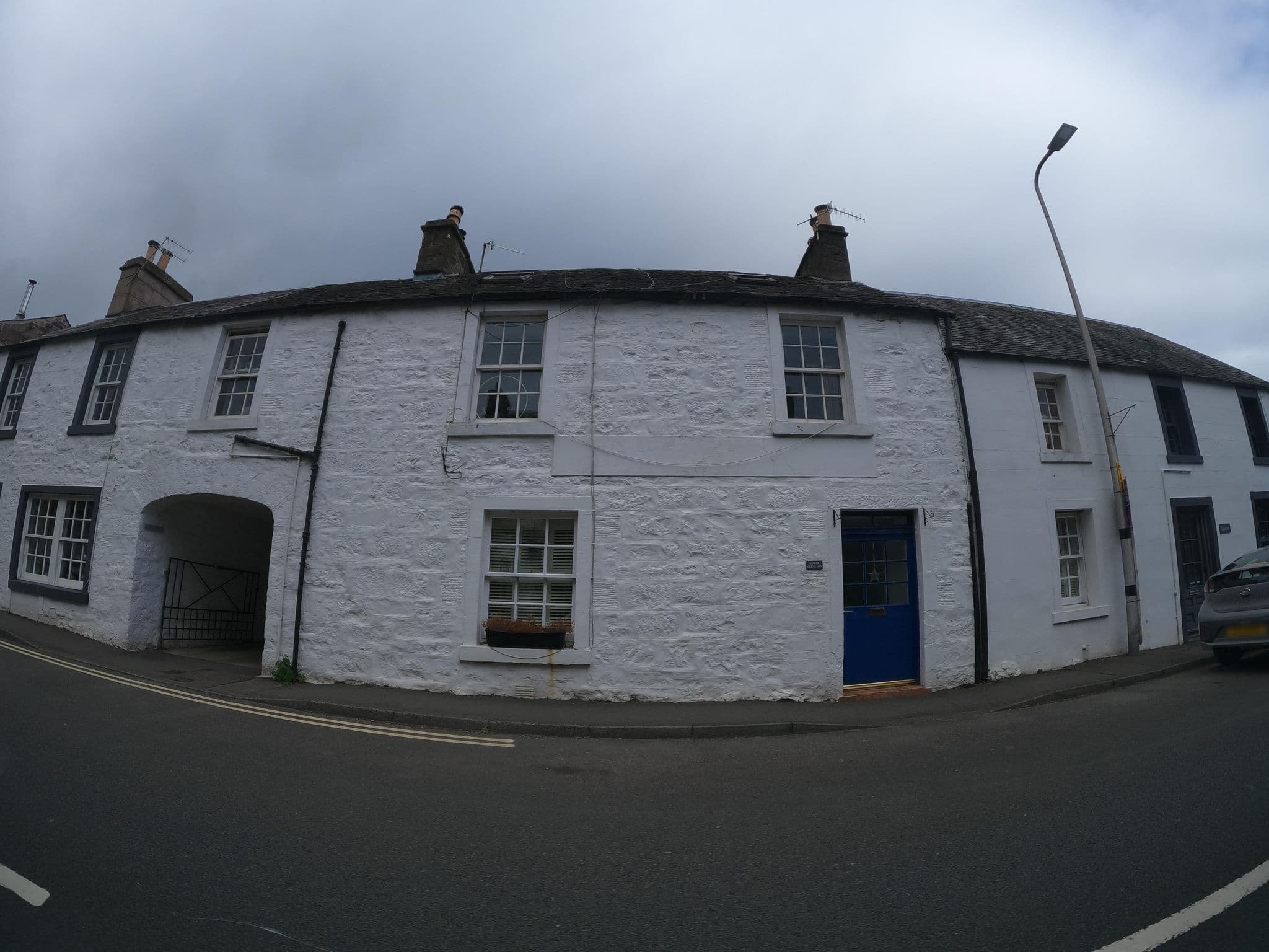 Street view near Caroch Cottage, Comrie — © hobgoblin (CC BY-SA · Mapillary)