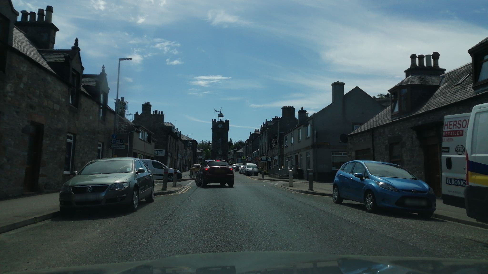 Street view near Tomnamuidh House Bed & Breakfast, Dufftown — © caz440 (CC BY-SA · Mapillary)