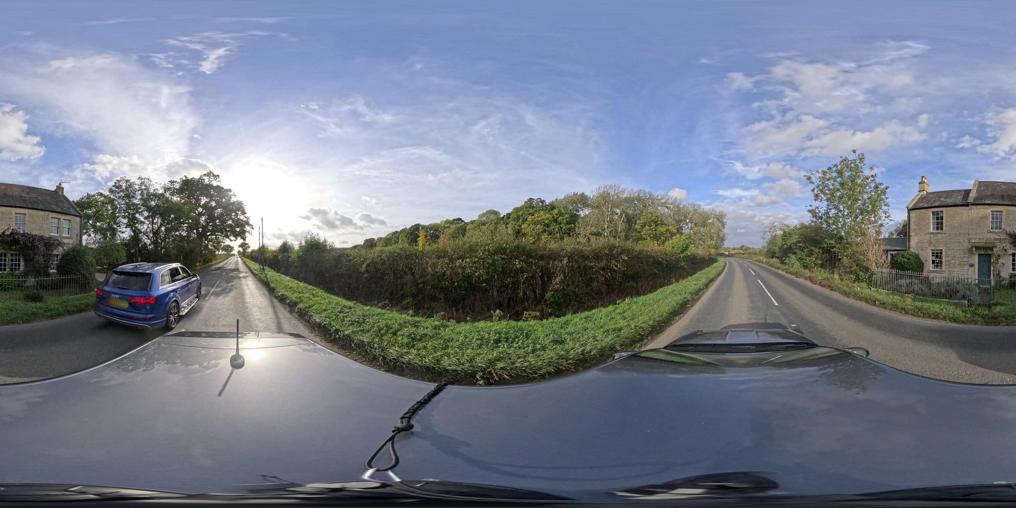 Street view near Romsey Oak Farmhouse and Cottages, Southwick — © swinetown (CC BY-SA · Mapillary)