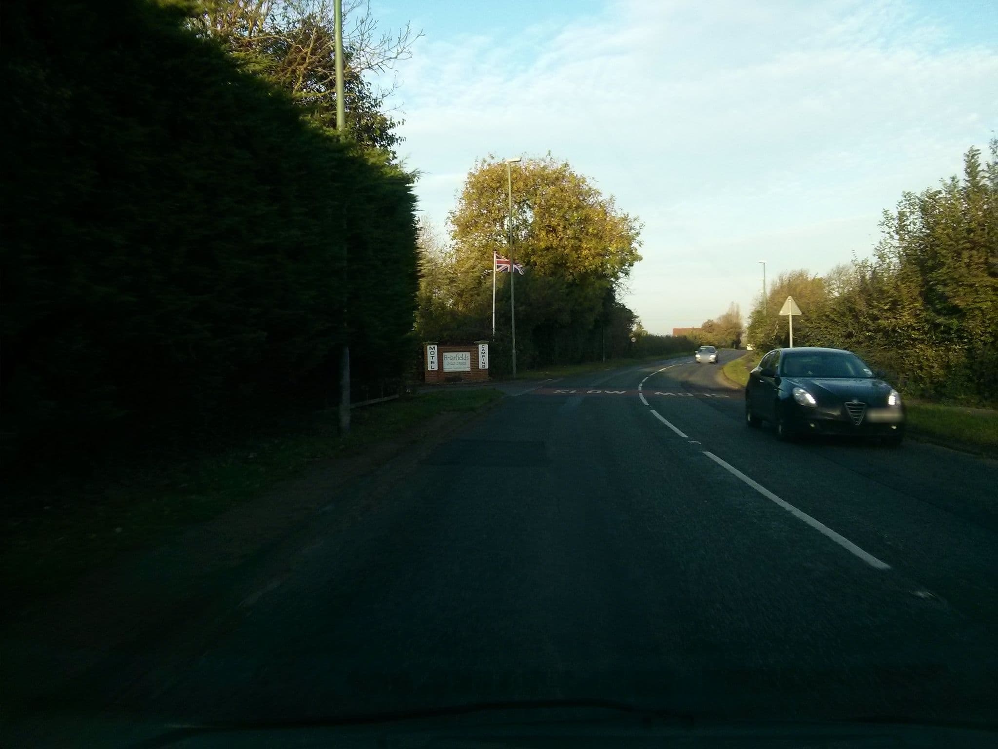 Street view near Briarfields Hotel & Campsite, Churchdown — © tnylmsmr (CC BY-SA · Mapillary)