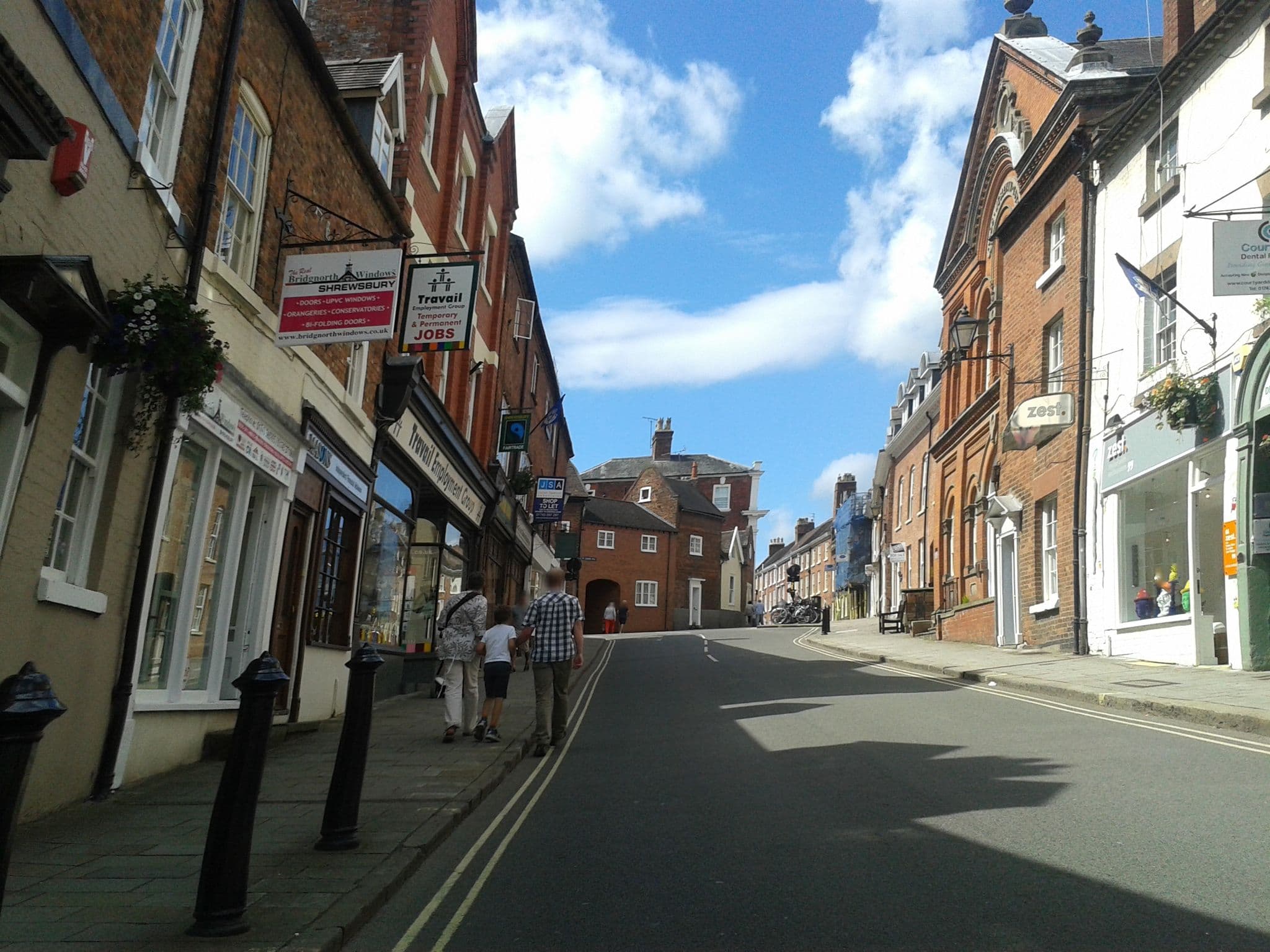 Street view near The Exchange Hotel, Shrewsbury — © cyclestreets (CC BY-SA · Mapillary)
