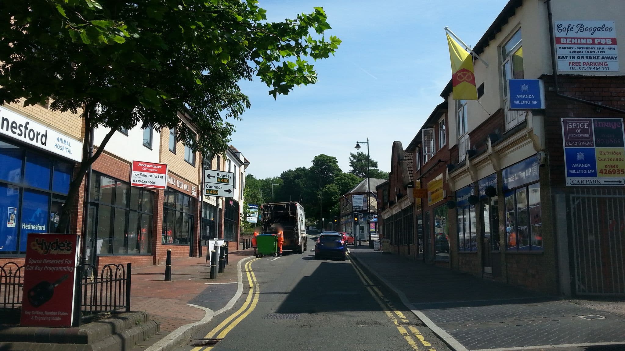 Street view near The Uxbridge Arms, Cannock — © adam2 (CC BY-SA · Mapillary)