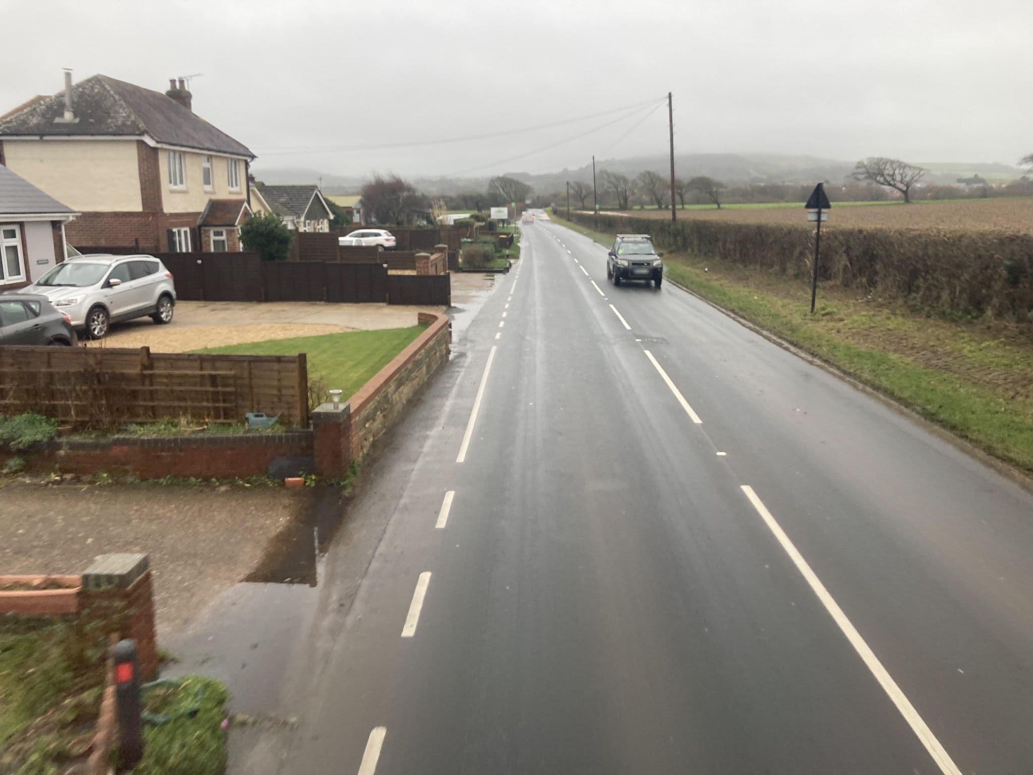 Street view near Lower Yard Farm Cottages, Godshill — © cjmalone (CC BY-SA · Mapillary)
