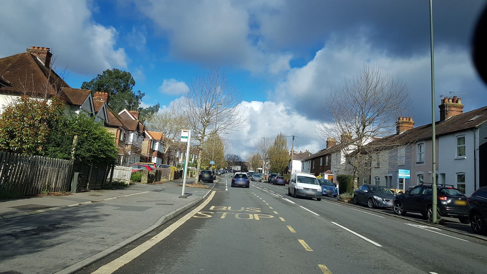 Street view near Three Gates Bed & Breakfast, Guildford — © richardc (CC BY-SA · Mapillary)