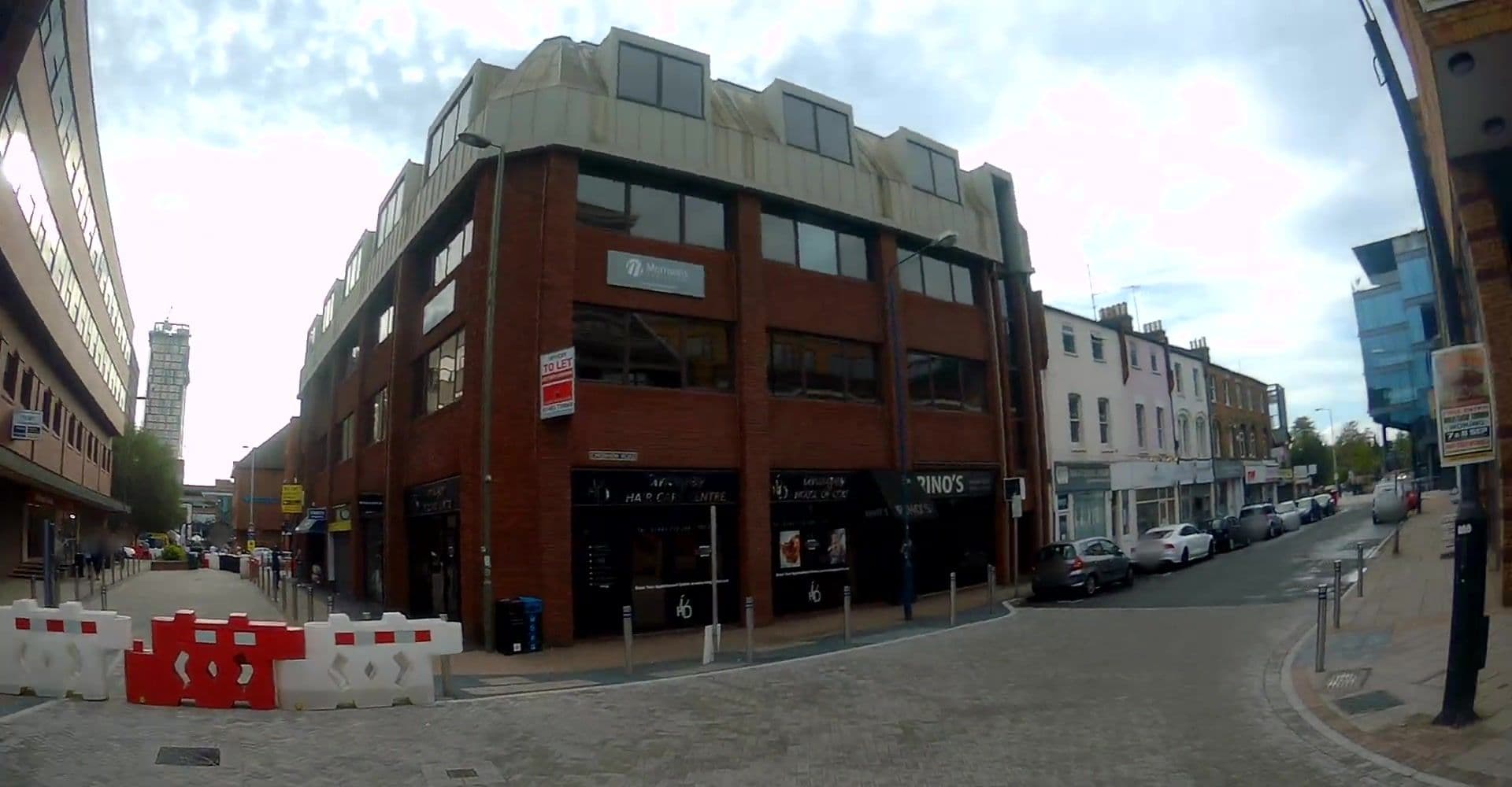 Street view near YMCA, Woking — © jpennycook (CC BY-SA · Mapillary)